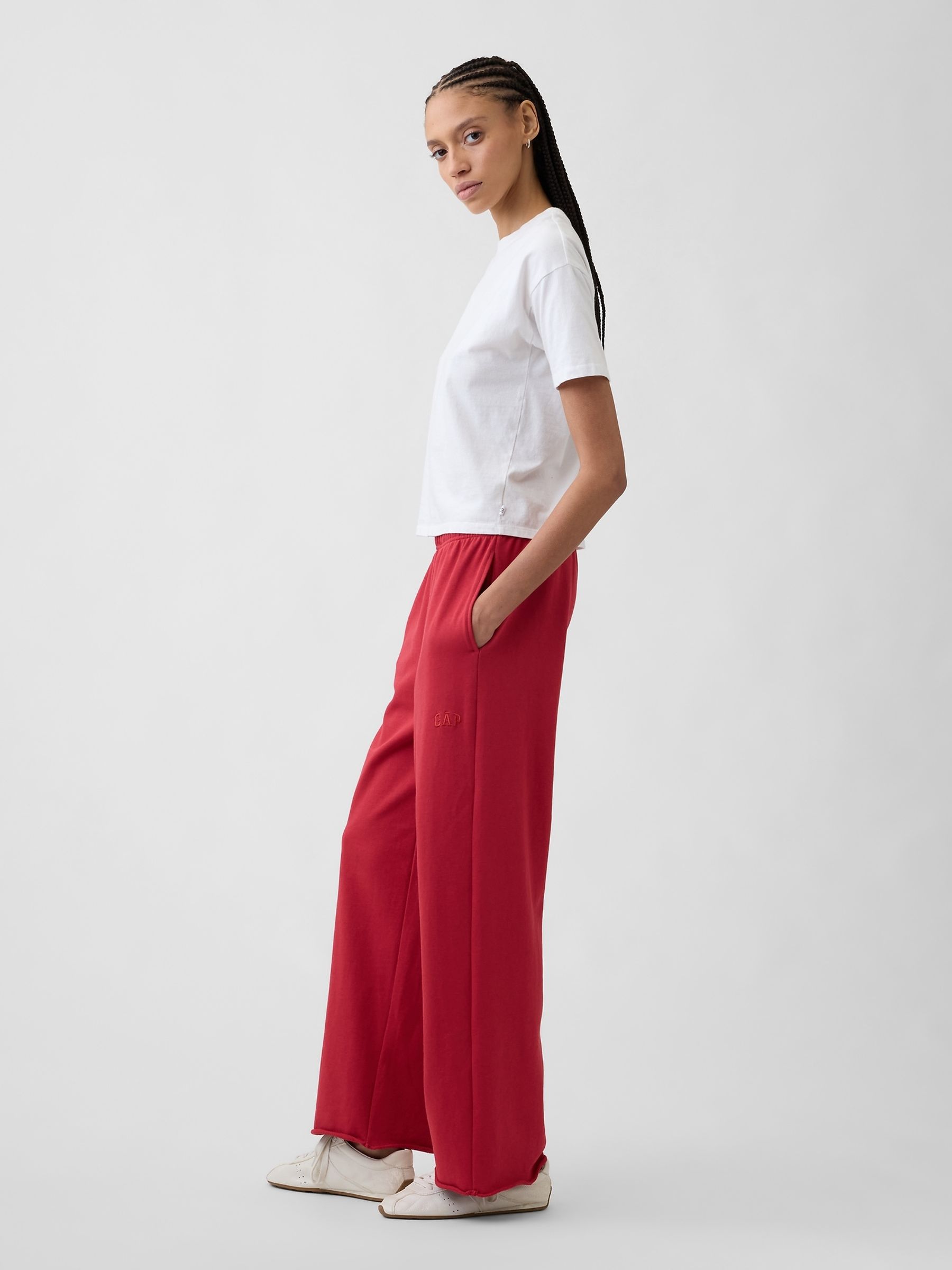 Red VintageSoft Terry Logo Joggers - Image 4 of 5