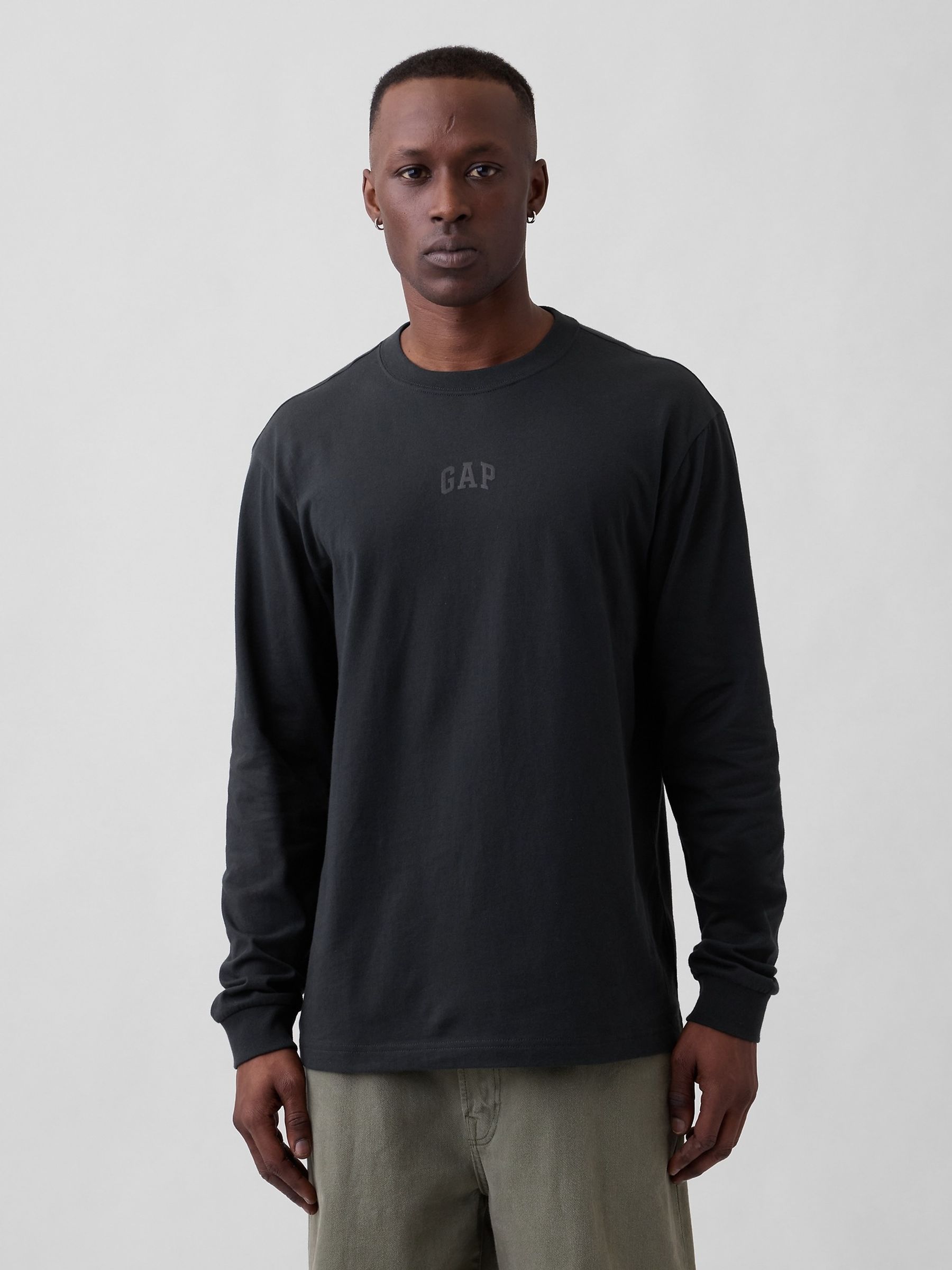 Black Everyday Soft Relaxed Mini-Logo T-Shirt - Image 1 of 5