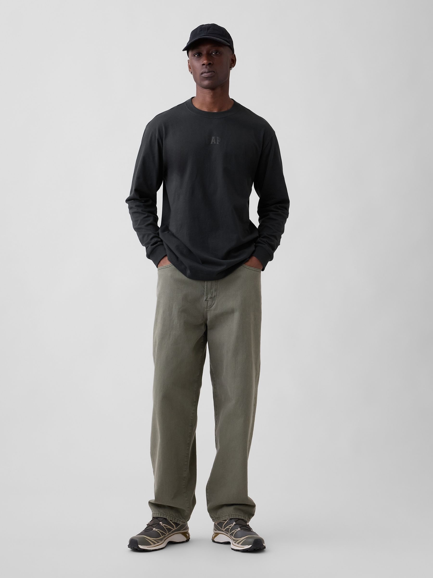 Black Everyday Soft Relaxed Mini-Logo T-Shirt - Image 3 of 5