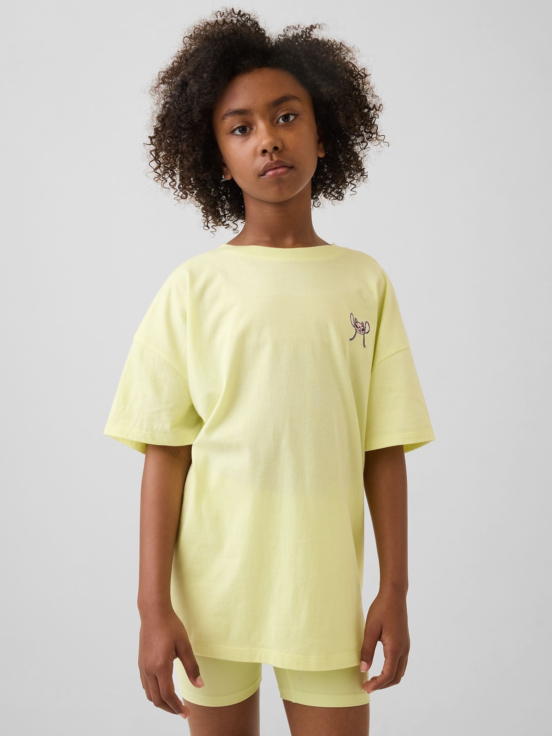 Yellow Disney Oversized Longline T-Shirt - Image 1 of 4