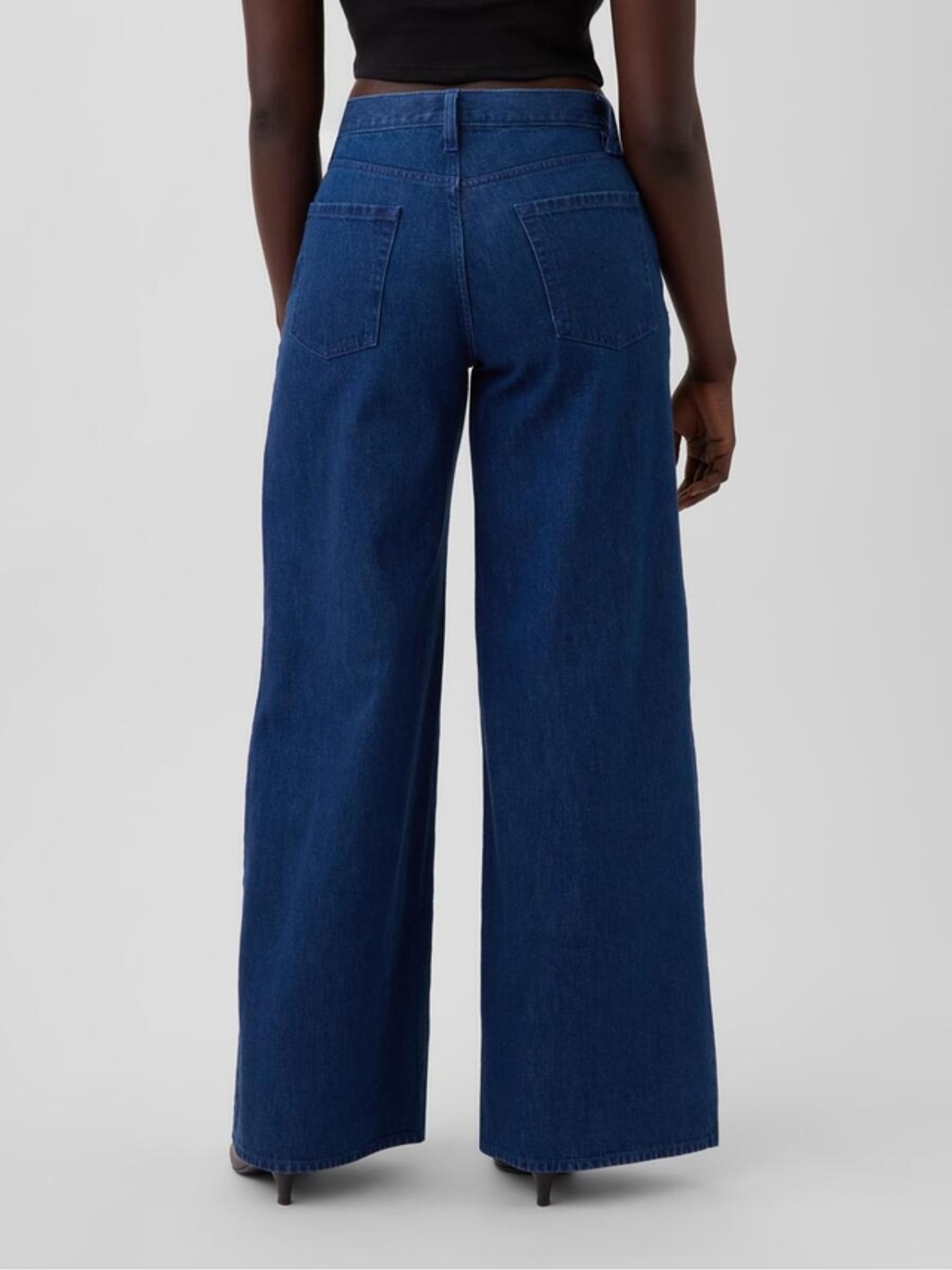 Gap x Harlem's Fashion Row Dark Wash Extra Baggy Floral Jeans - Image 3 of 8