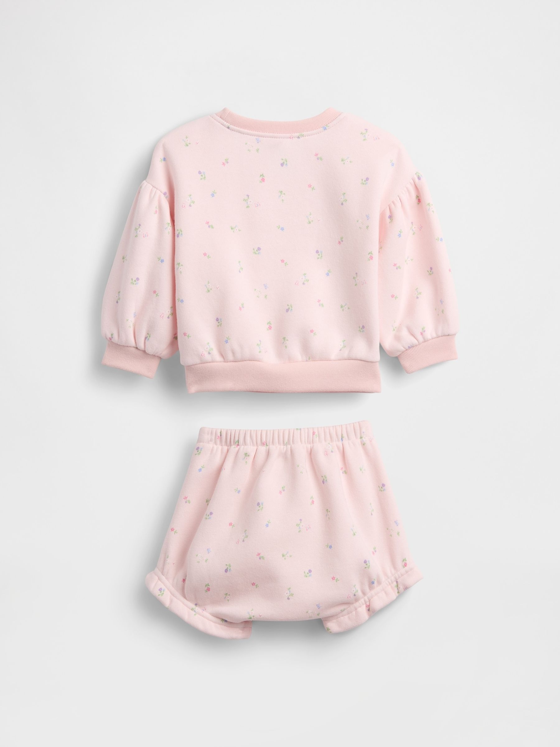 Pink VintageSoft Floral Logo Outfit Set - Image 2 of 3
