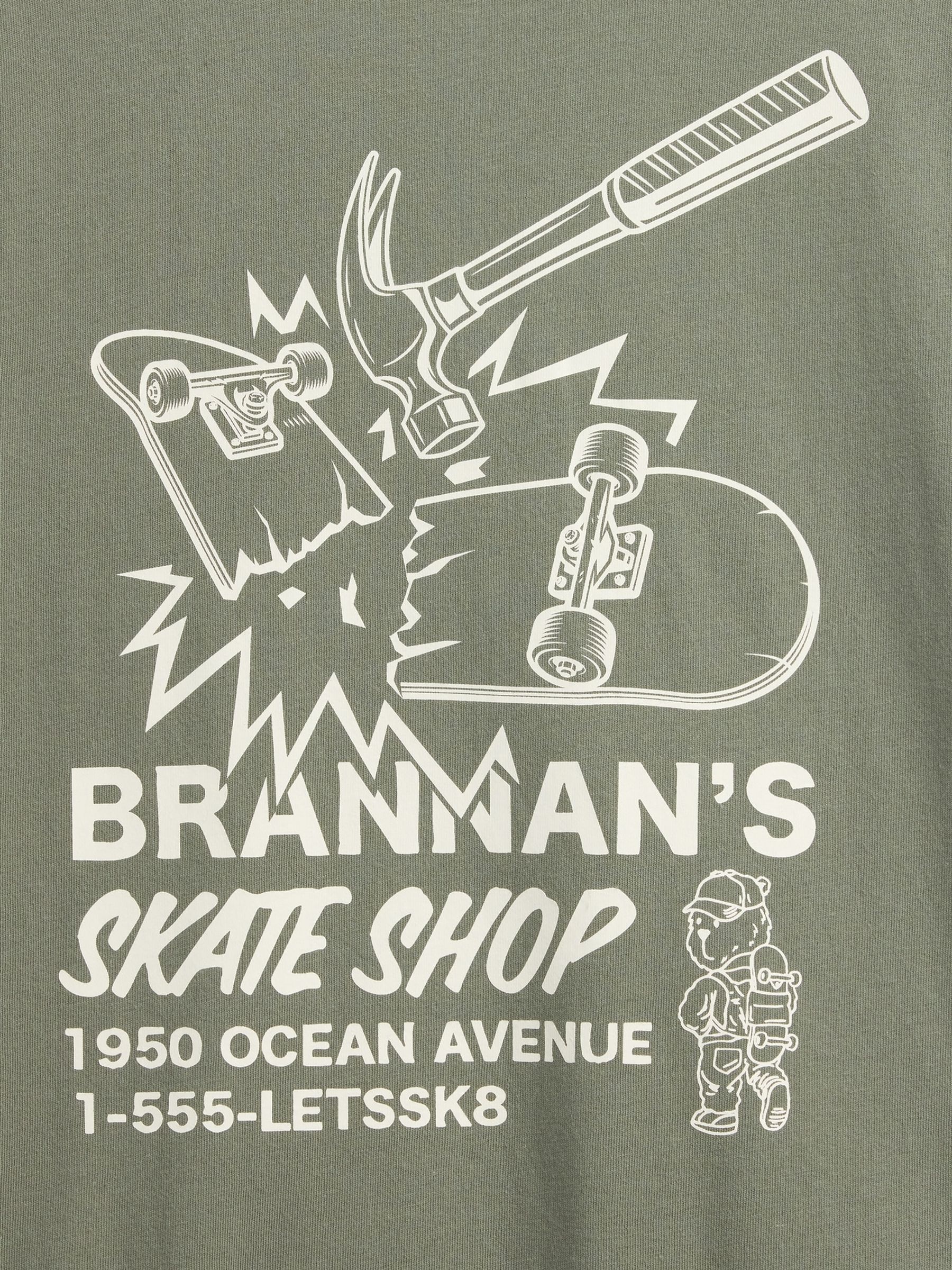 Khaki Green Graphic T-Shirt - Image 3 of 3