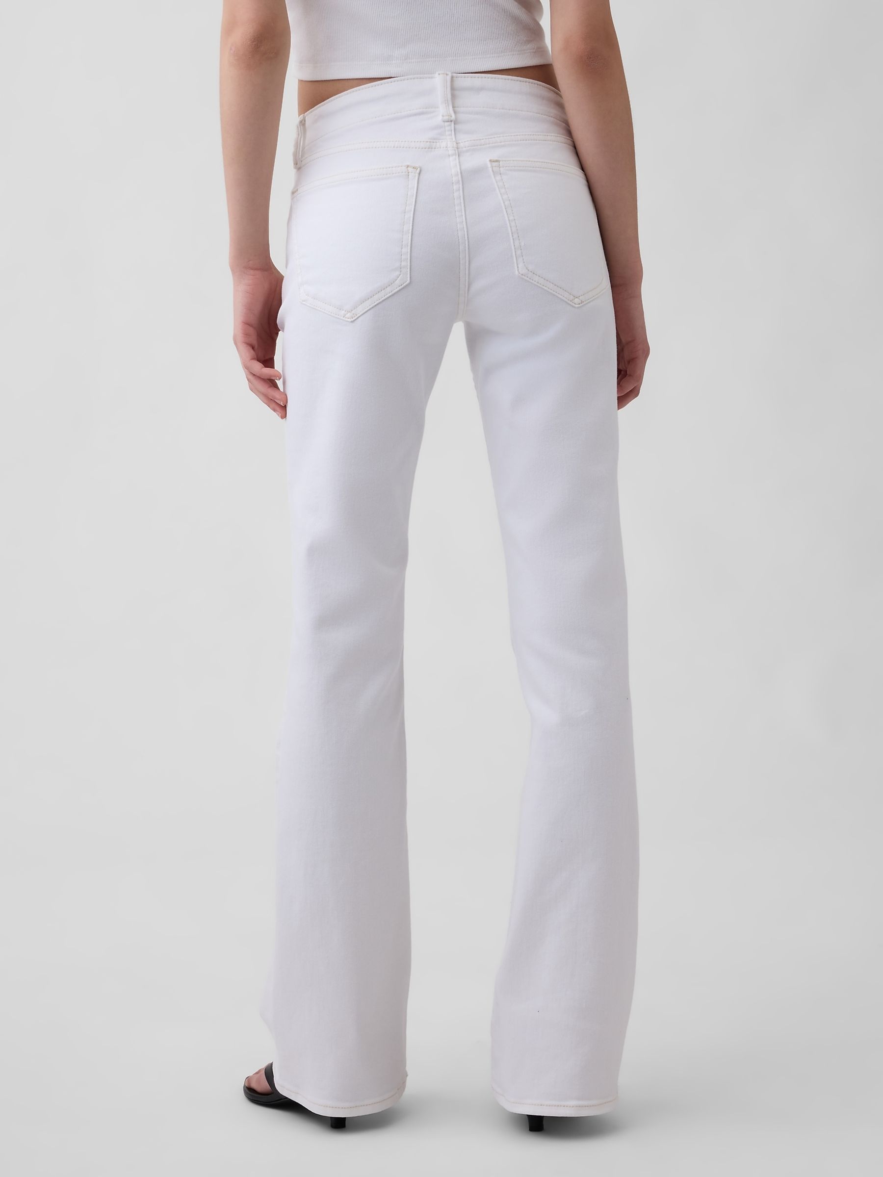 White Low Rise Long and Lean Sailor Jeans - Image 2 of 4
