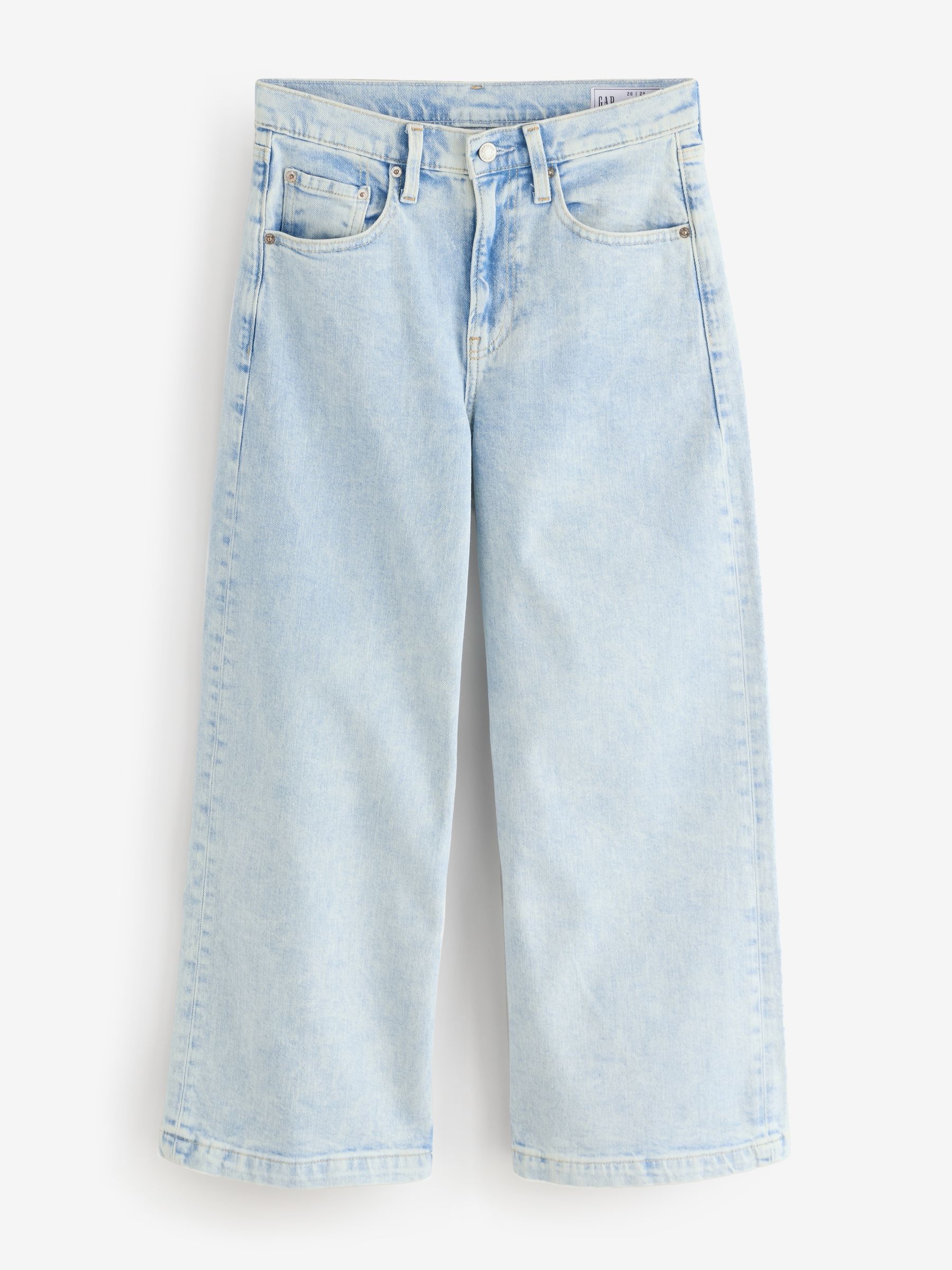 Light Wash High Rise Stride Wide-Leg Ankle Jeans - Image 1 of 5
