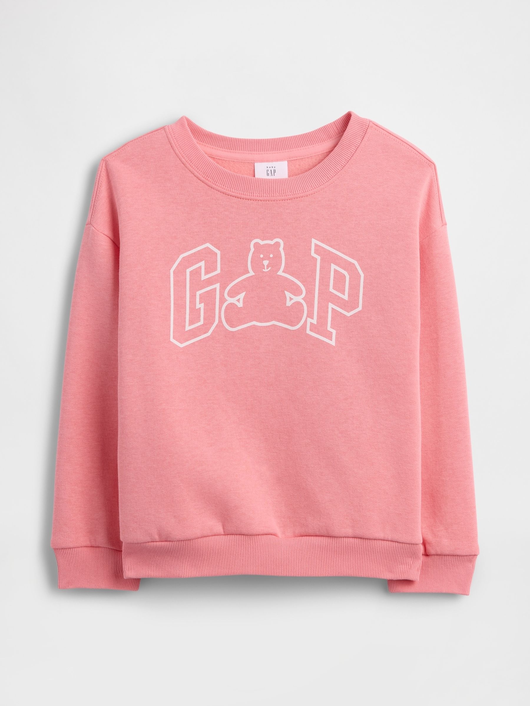 Pink Logo Relaxed Crew Neck Sweatshirt (6mths-5yrs) - Image 1 of 3