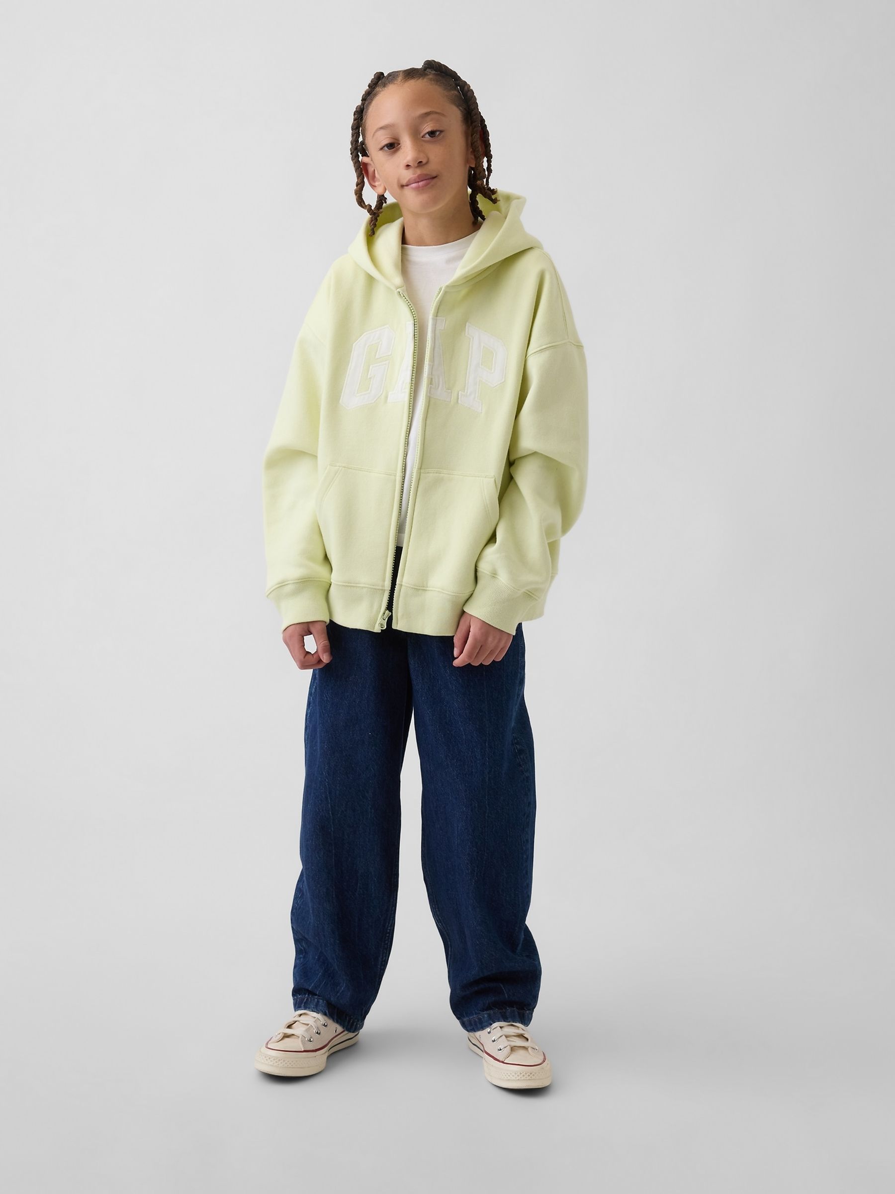 Yellow VintageSoft Logo Zip Hoodie - Image 3 of 5