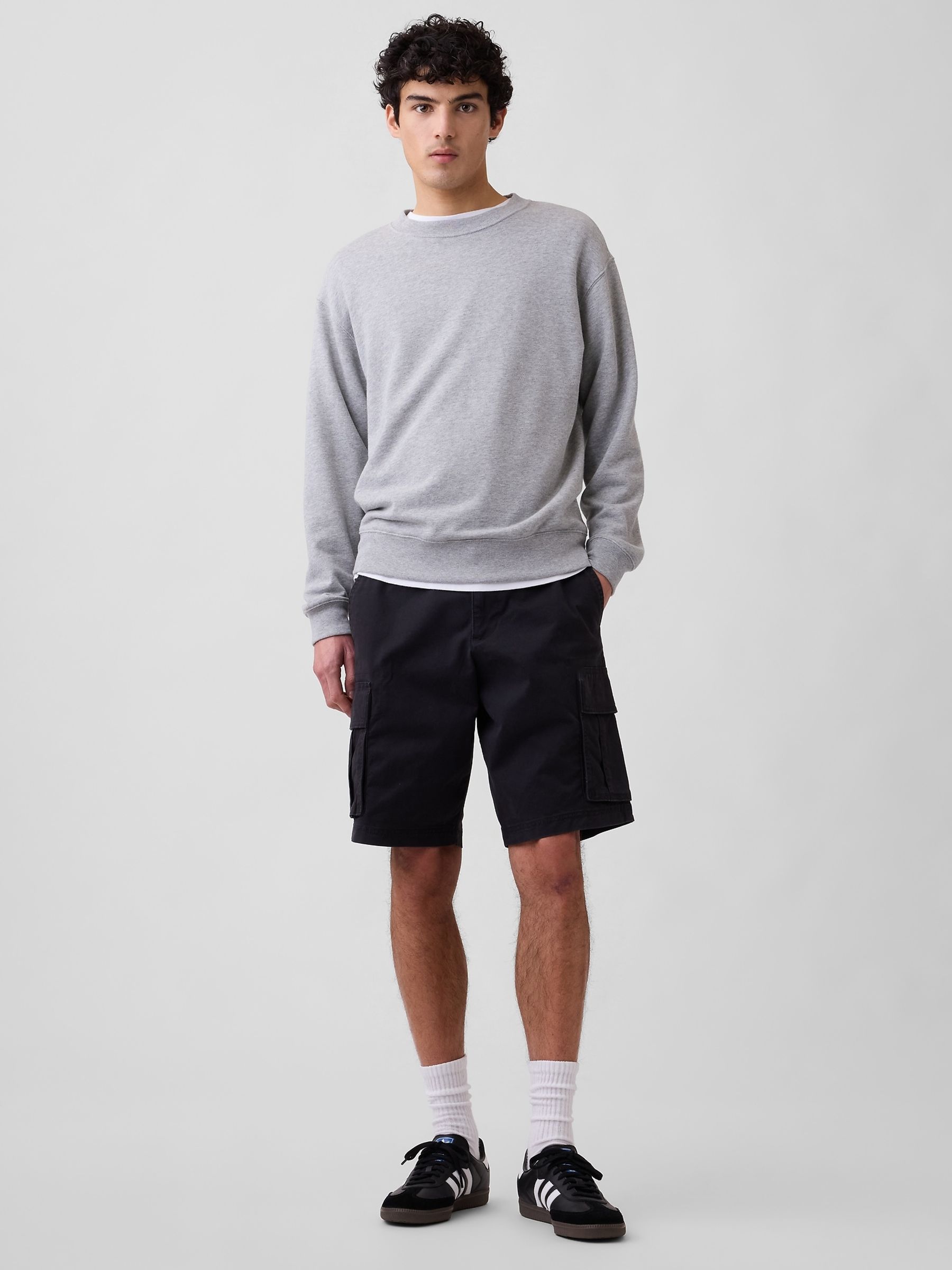 Black 11 inch Essential Cargo Shorts - Image 3 of 6