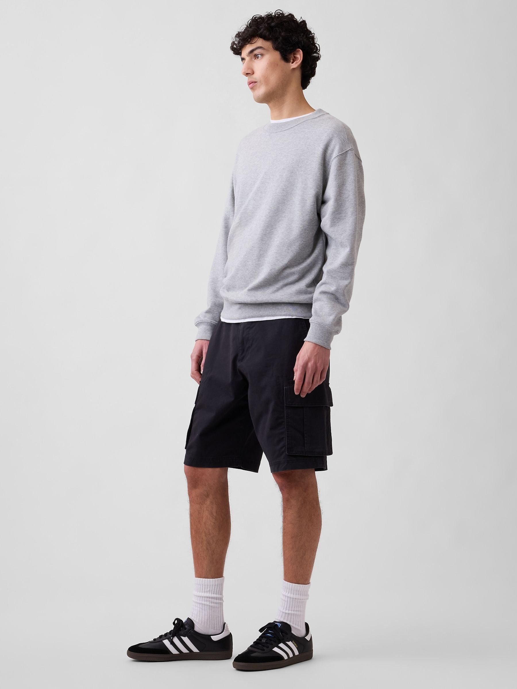 Black 11 inch Essential Cargo Shorts - Image 4 of 6