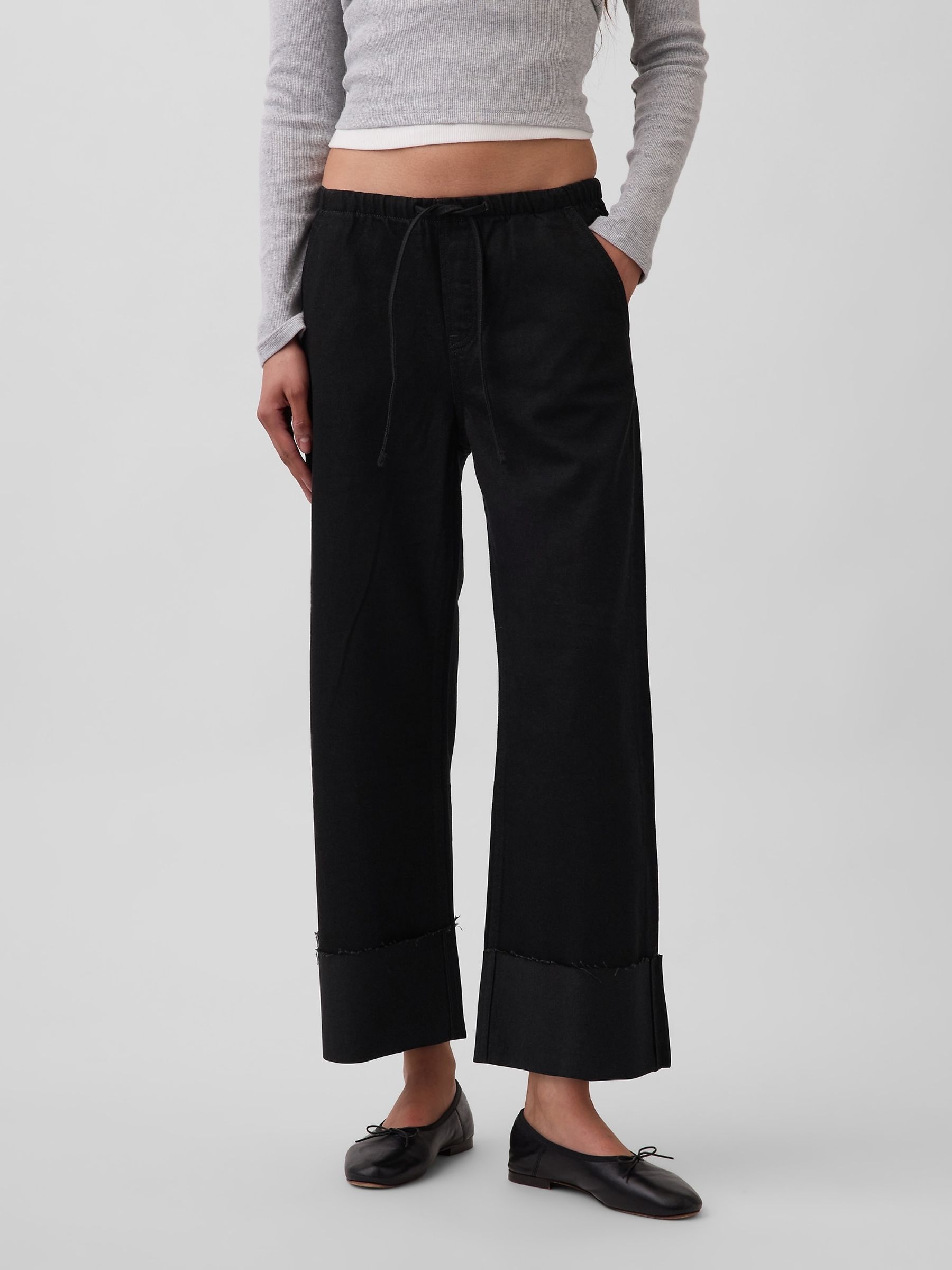 Black Low Rise UltraSoft Easy '90s Loose Crop Jeans - Image 3 of 4