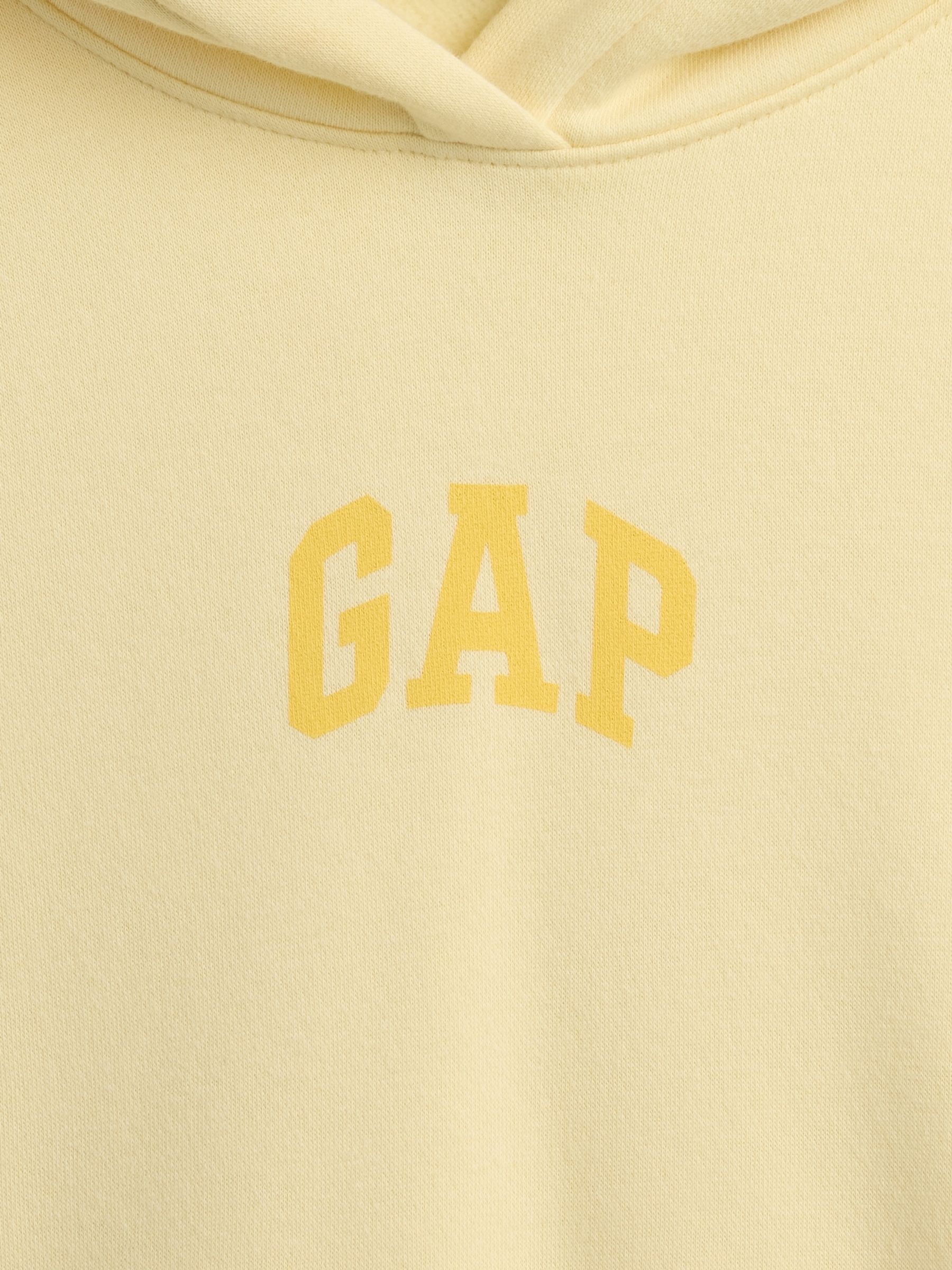 Yellow VintageSoft Oversized Crop Logo Hoodie - Image 5 of 5 Yellow VintageSoft Oversized Crop Logo Hoodie - Image 5 of 5