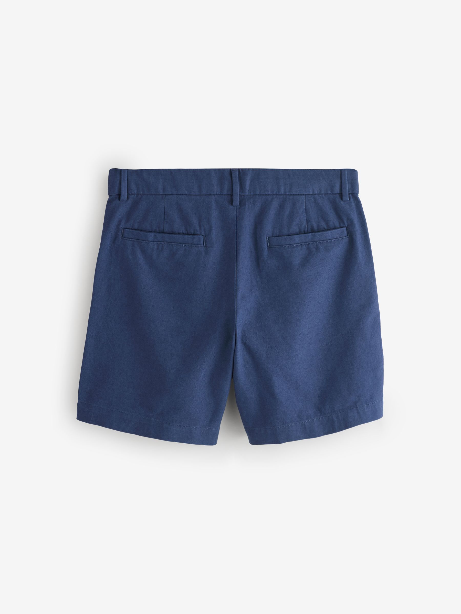 Blue 7.5 inch Linen-Cotton Shorts - Image 2 of 6