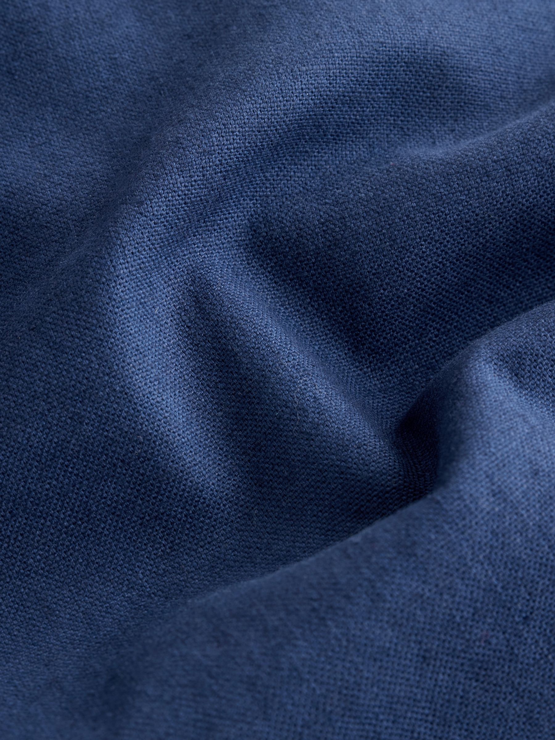 Blue 7.5 inch Linen-Cotton Shorts - Image 6 of 6