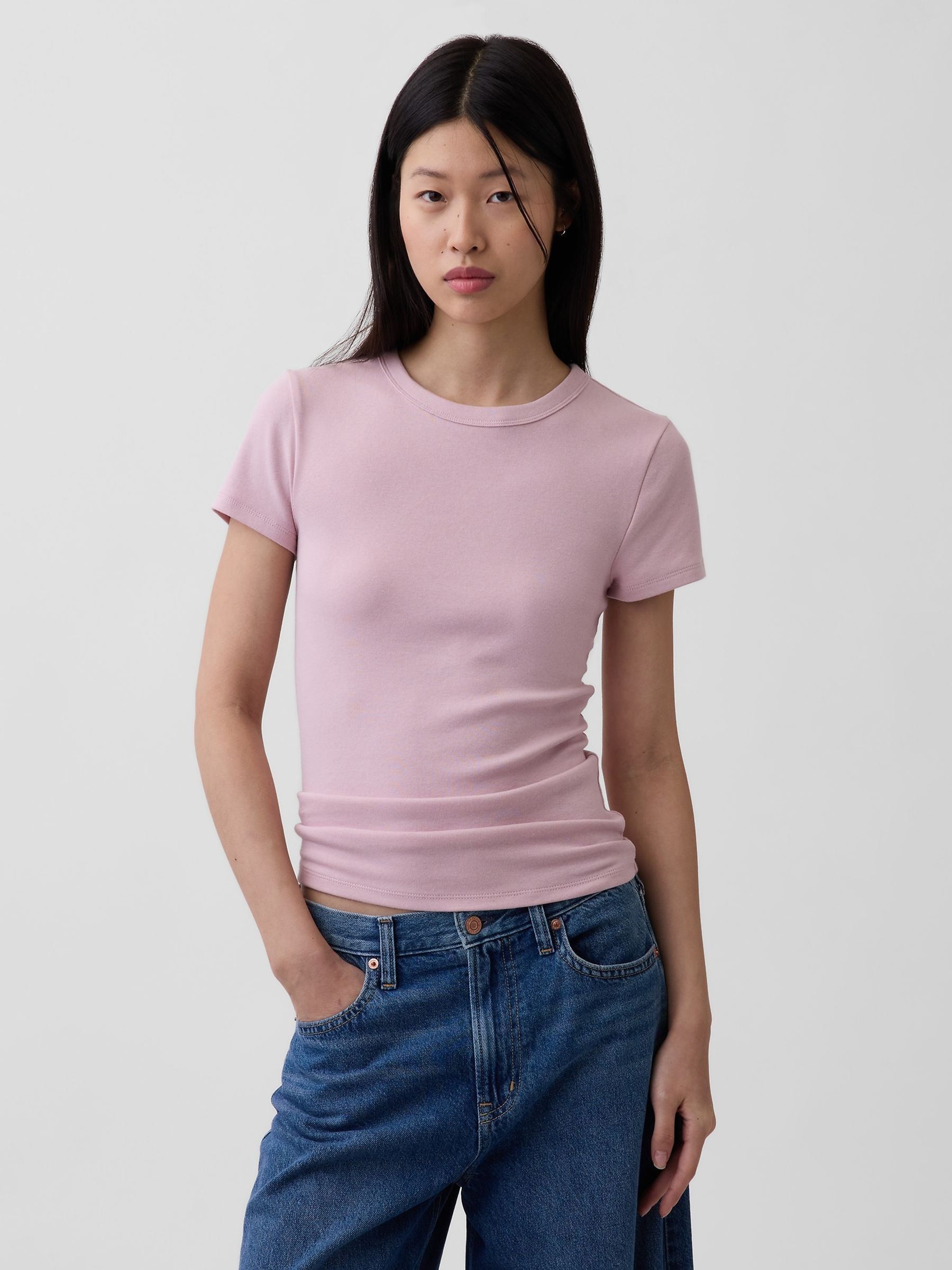 Pink Modern Crew neck T-Shirt - Image 1 of 3