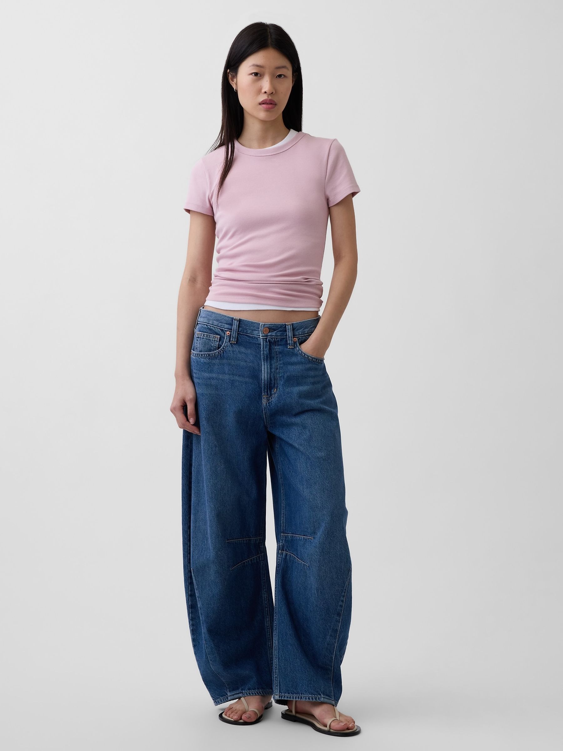 Pink Modern Crew neck T-Shirt - Image 3 of 3