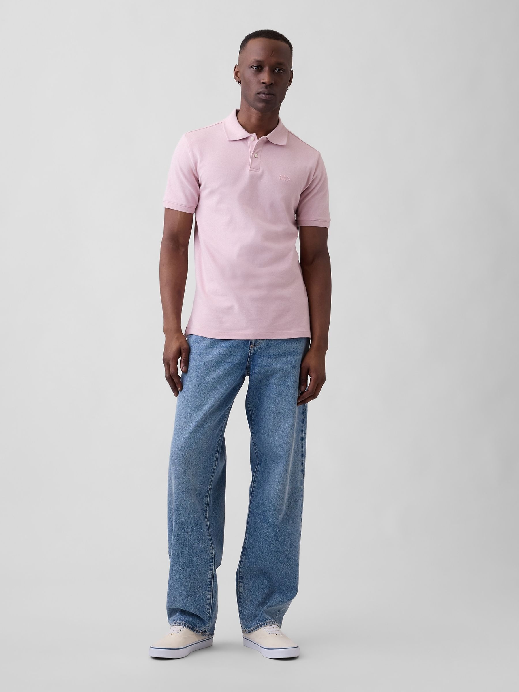 Pink Logo Pique Polo Shirt - Image 3 of 4