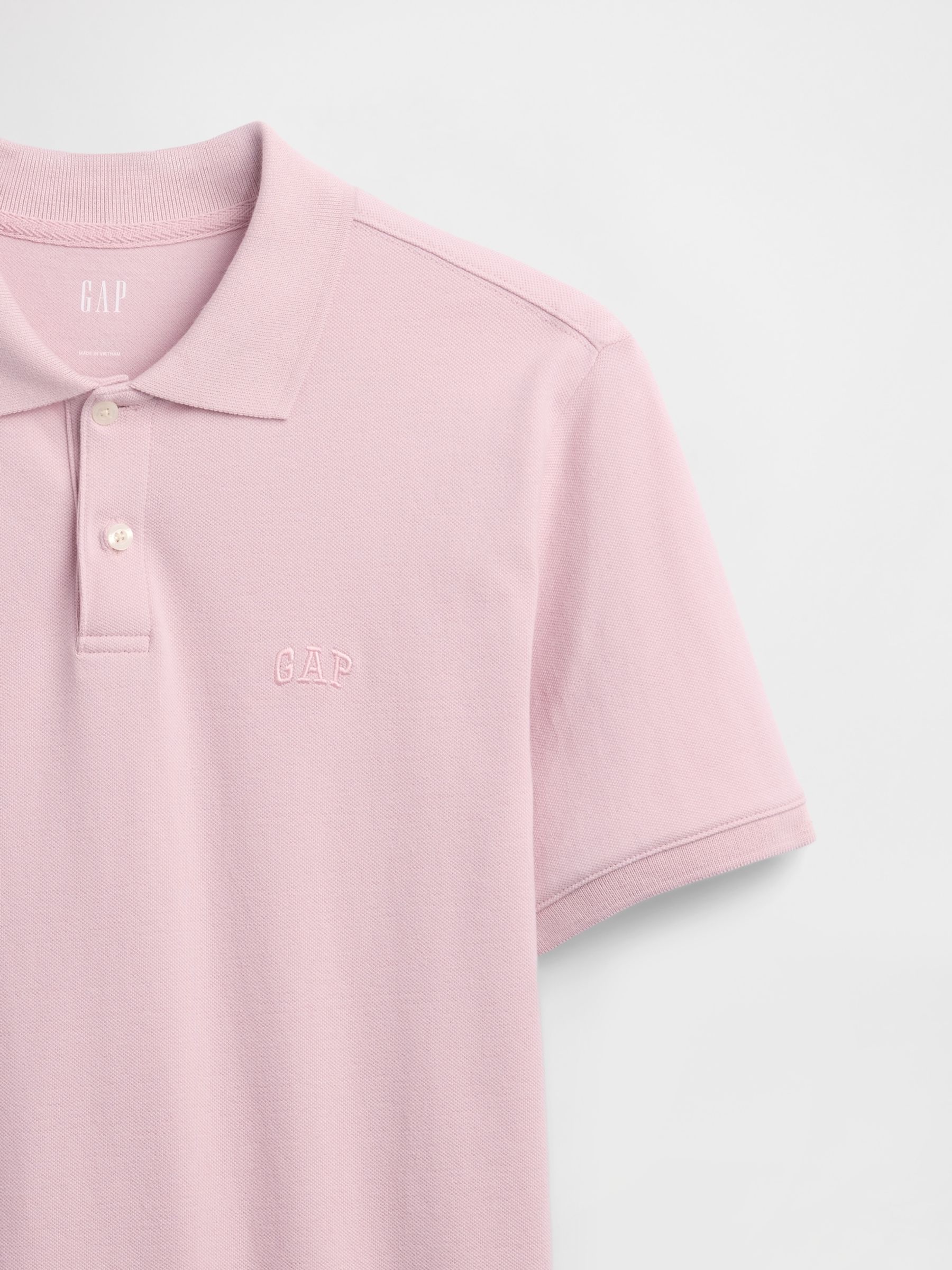 Pink Logo Pique Polo Shirt - Image 4 of 4