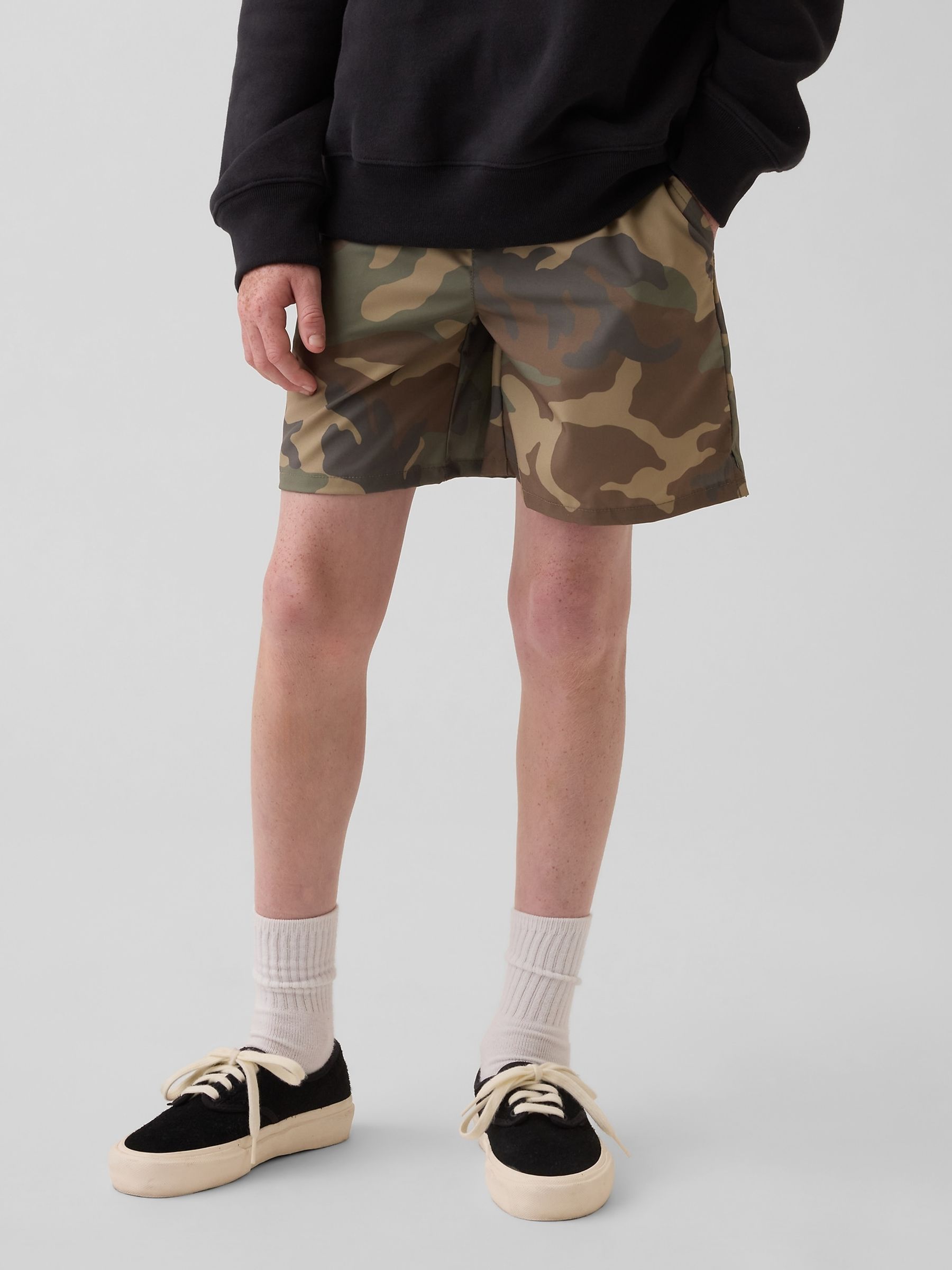 Green Camo Quick-Dry Shorts - Image 1 of 5