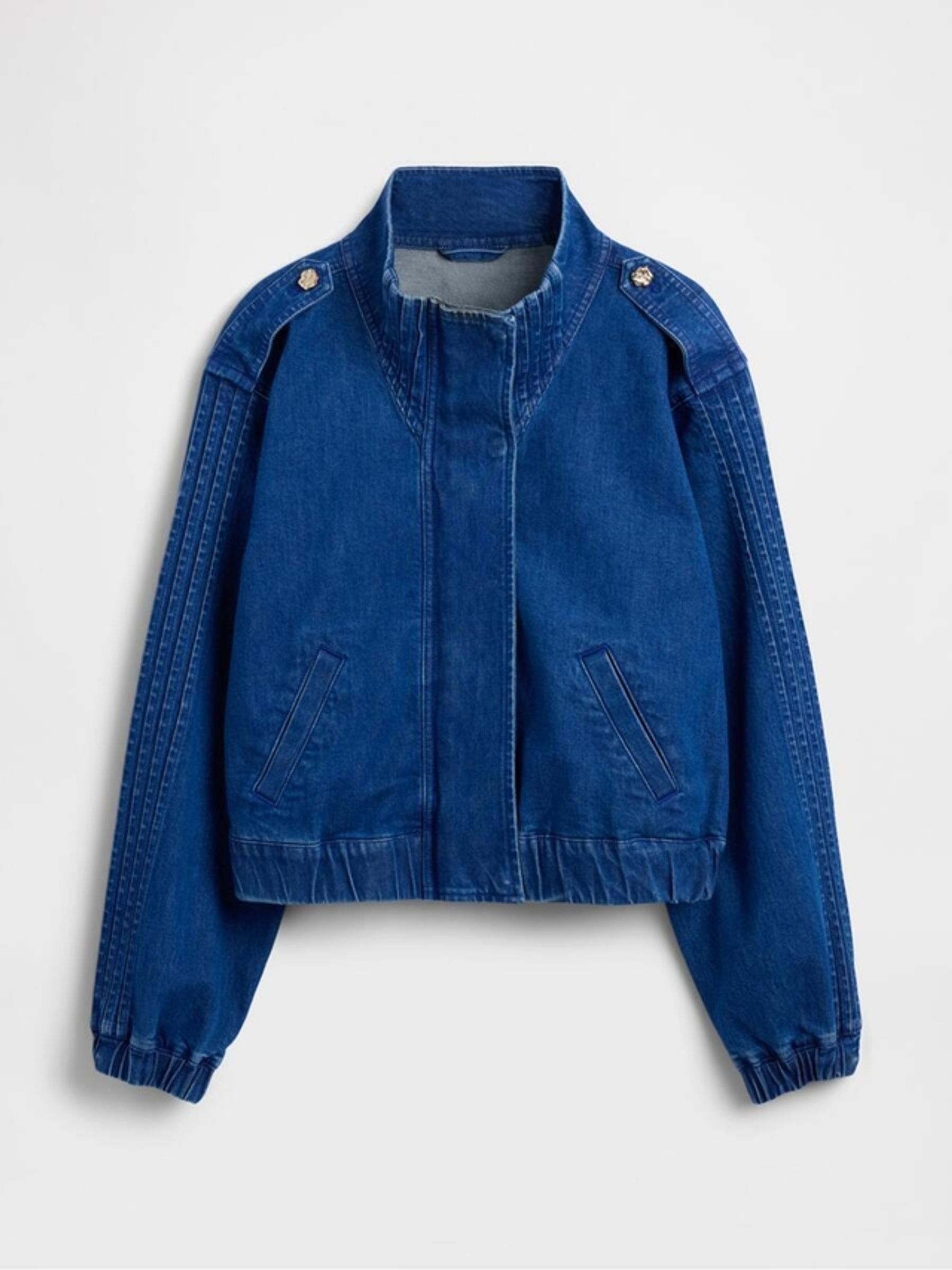Gap x Harlem's Blue Fashion Row Denim Pintuck Jacket - Image 7 of 8