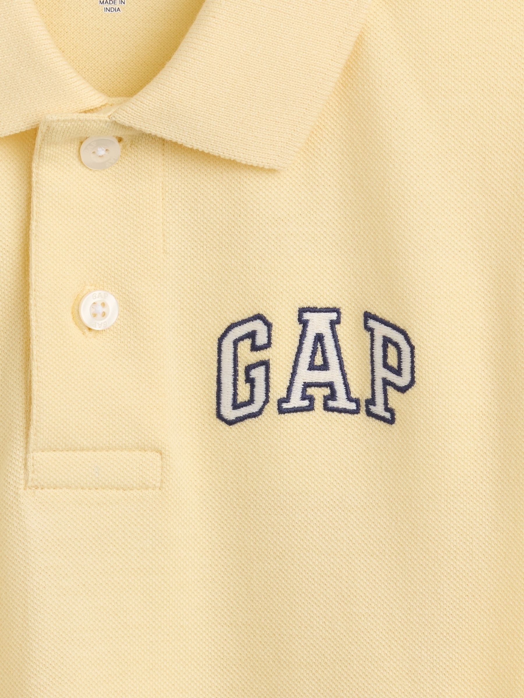 Yellow Logo Pique Polo Shirt - Image 3 of 3