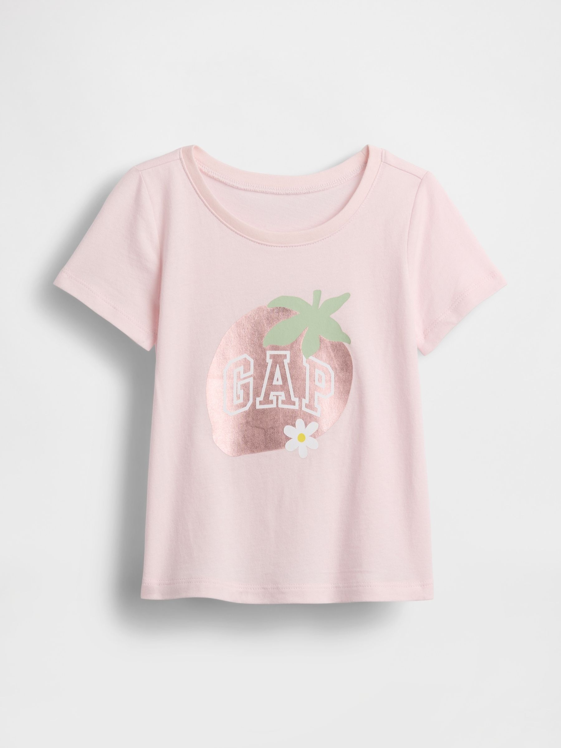 Pink Strawberry Graphic T-Shirt - Image 1 of 3