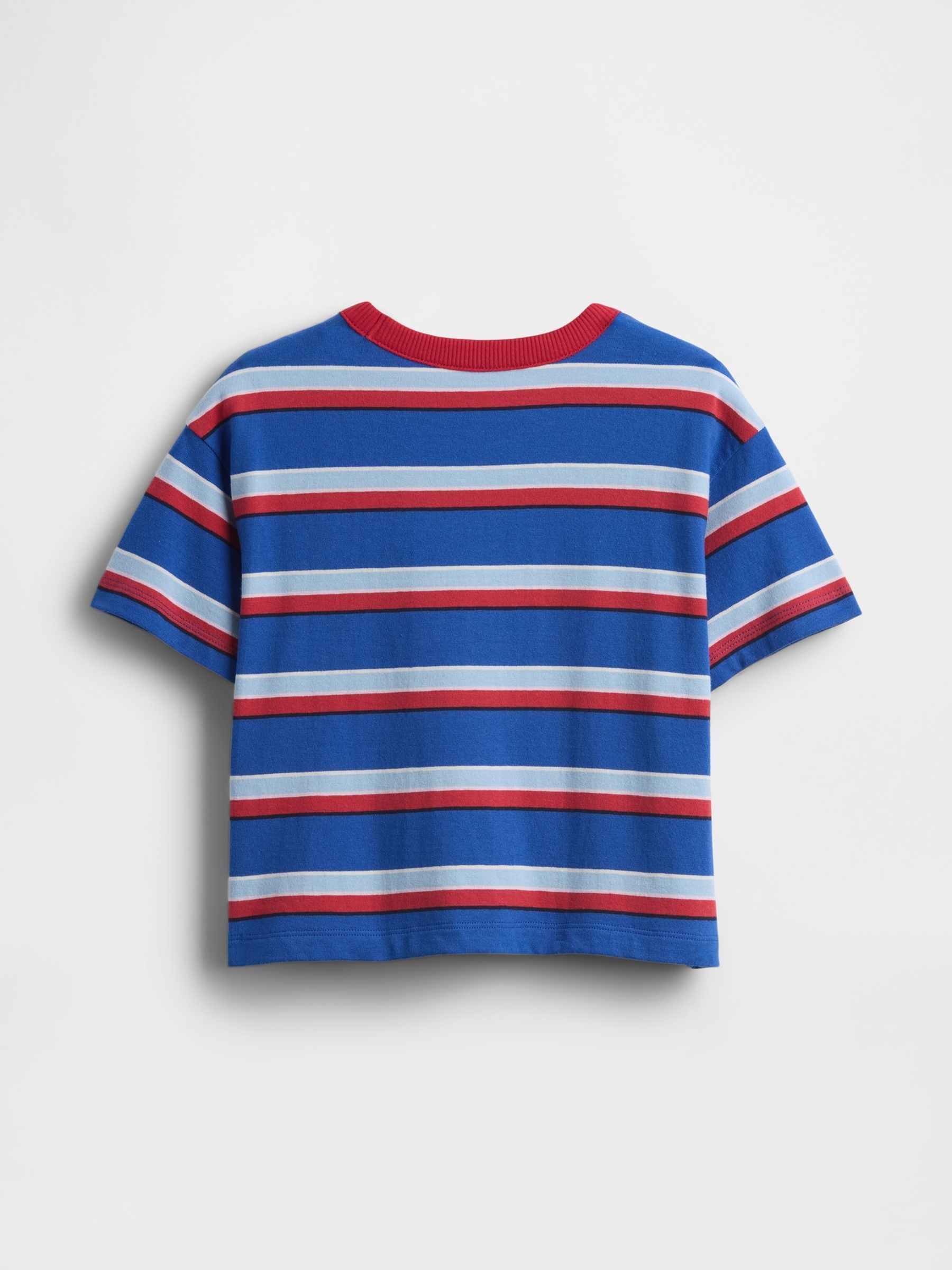 Red/Blue Stripe Boxy T-Shirt - Image 2 of 3
