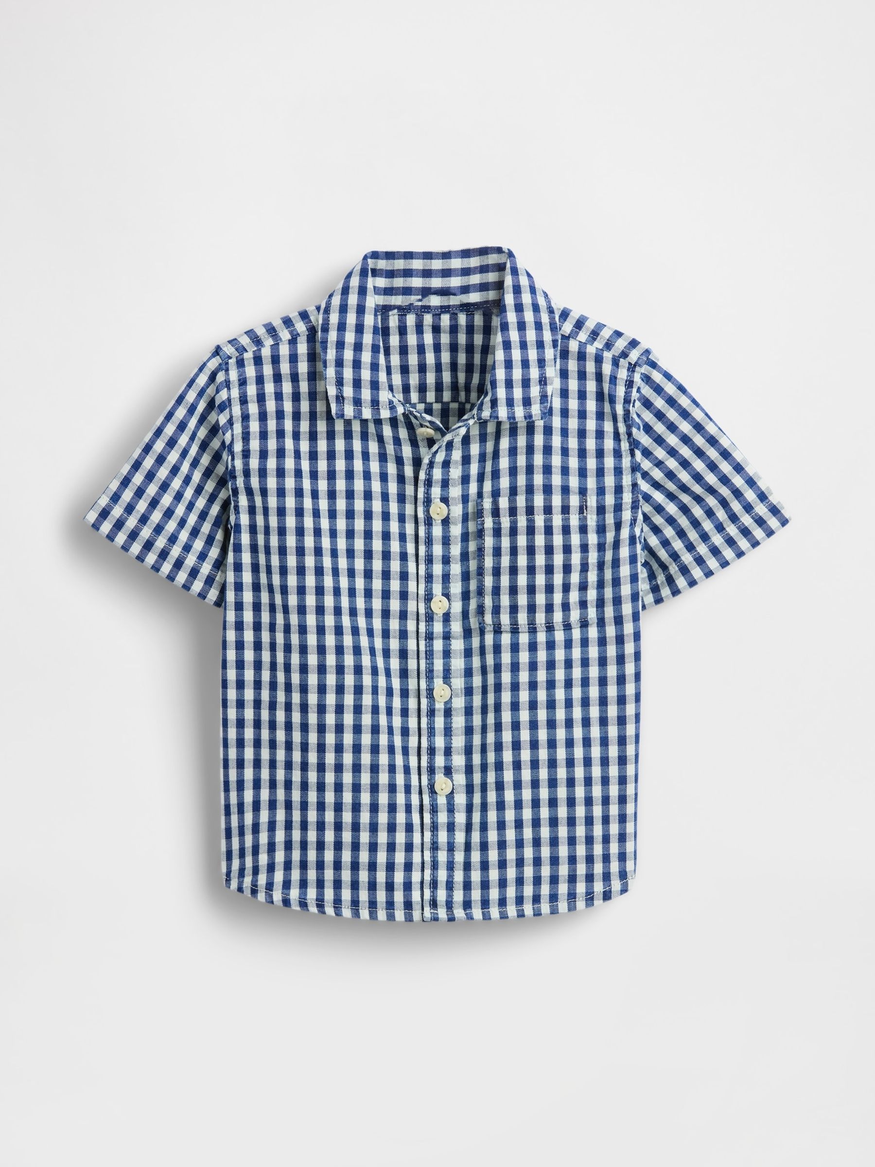 Blue Gingham Denim Big Shirt - Image 2 of 3