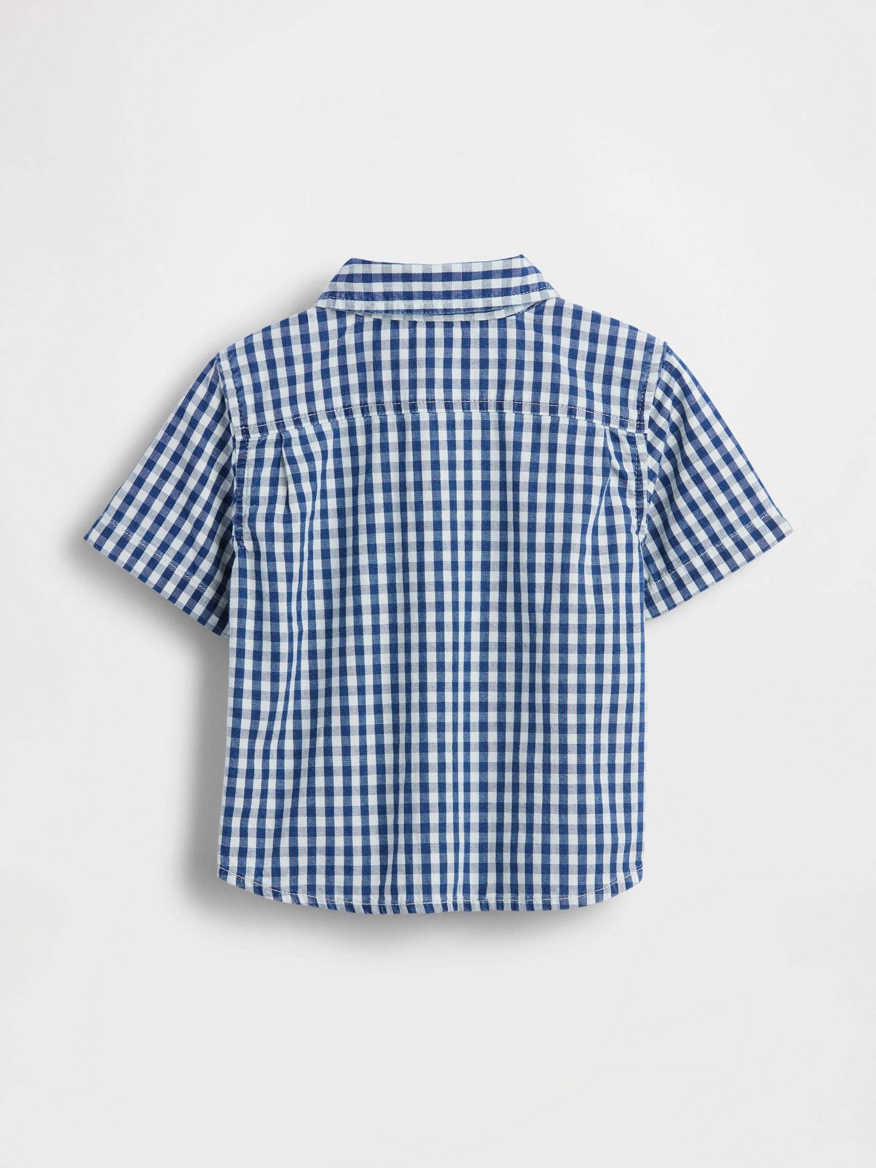 Blue Gingham Denim Big Shirt - Image 3 of 3
