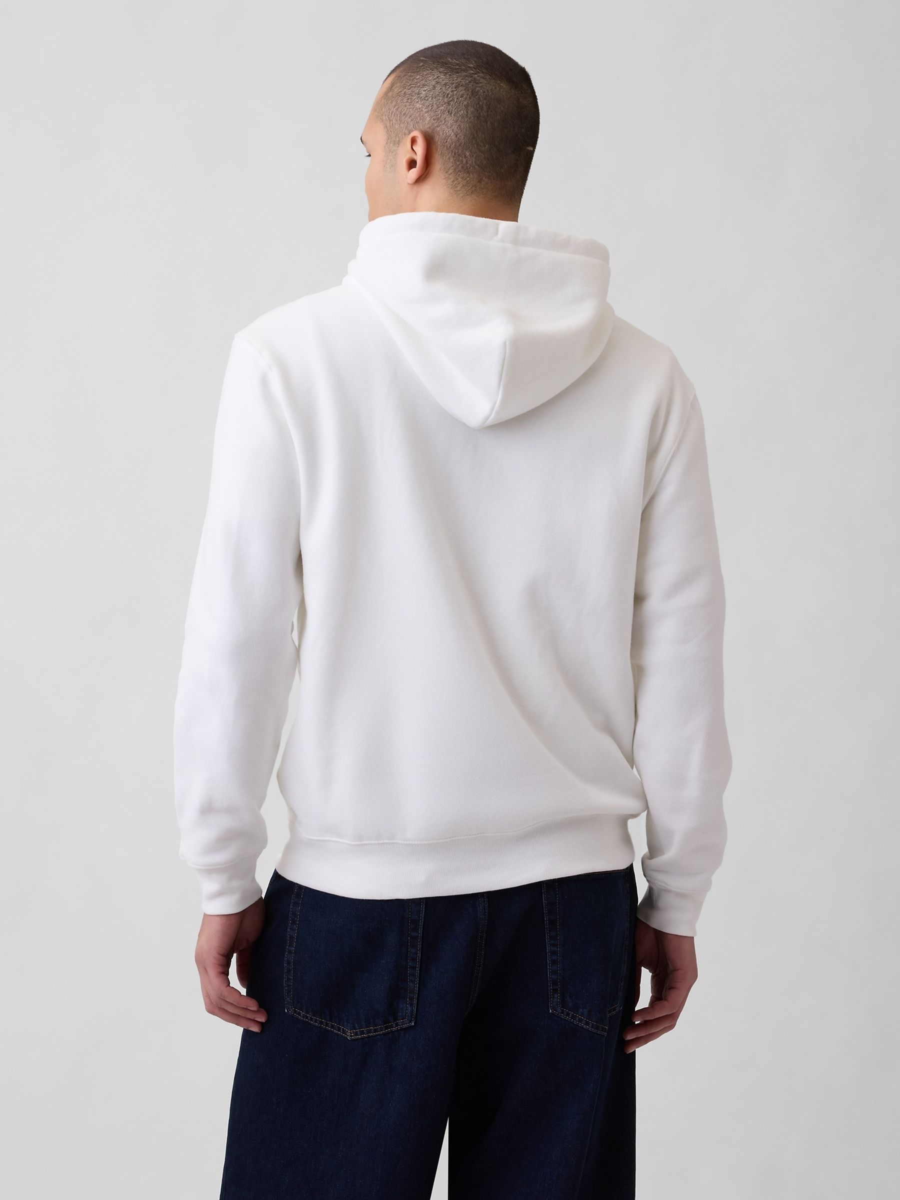White VintageSoft Arch Logo Zip Hoodie - Image 2 of 3