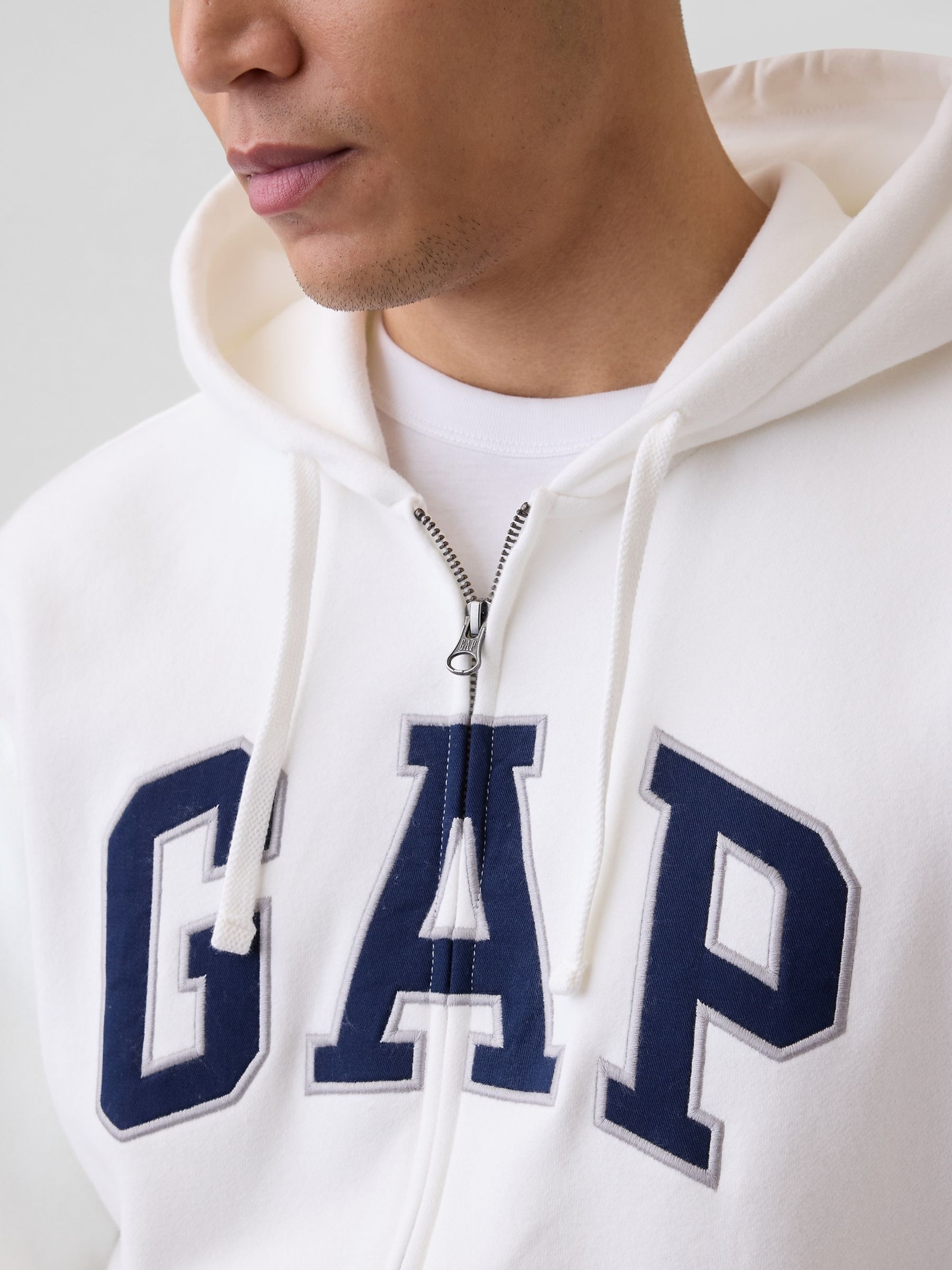 White VintageSoft Arch Logo Zip Hoodie - Image 3 of 3