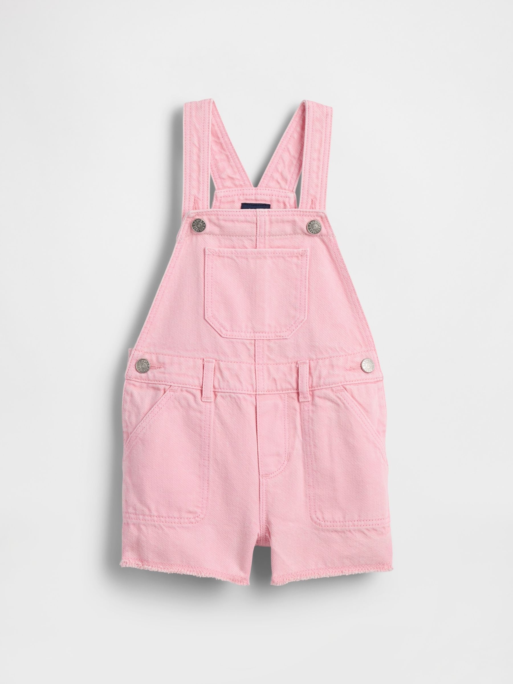 Pink UltraSoft Denim Short Dungarees - Image 1 of 2