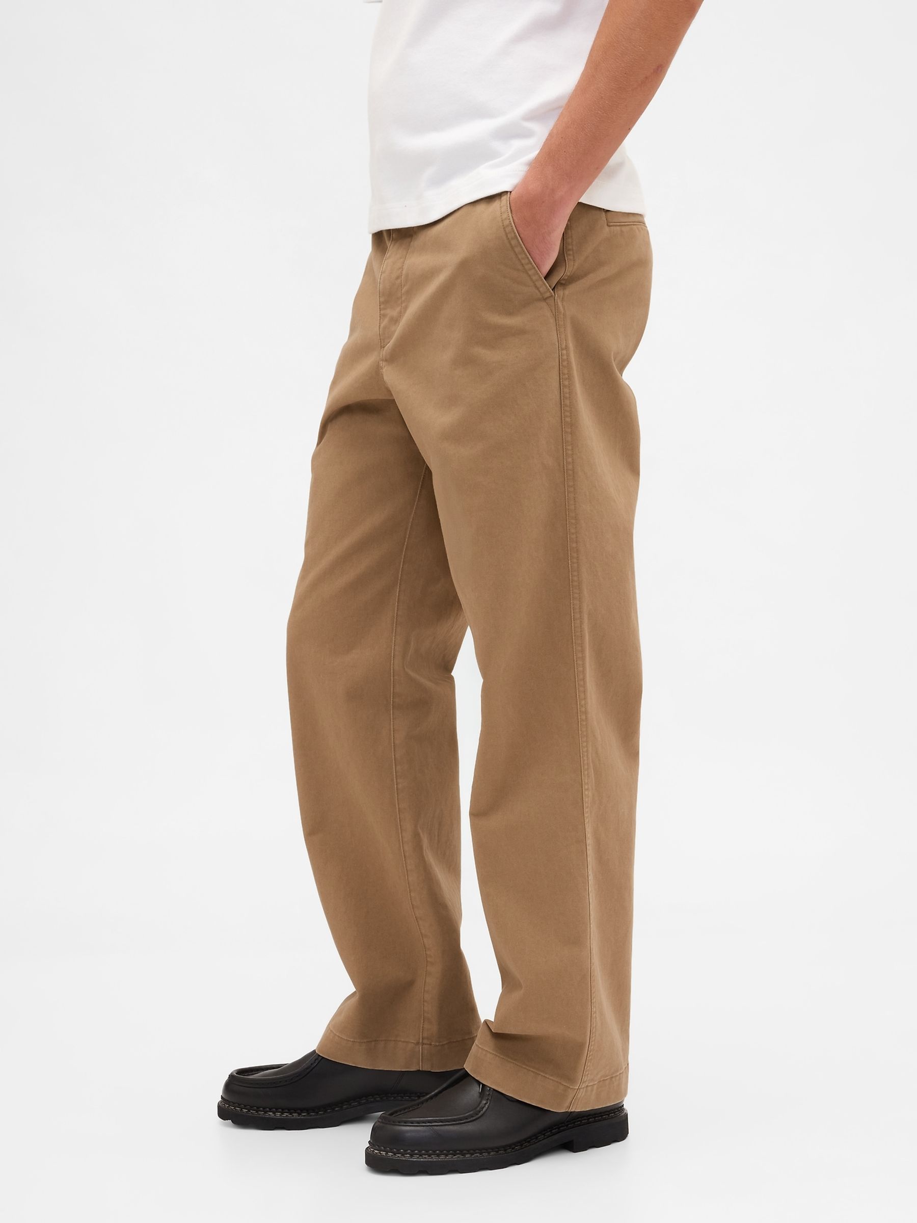 Beige Heavyweight Twill '90s Loose Chinos - Image 3 of 5