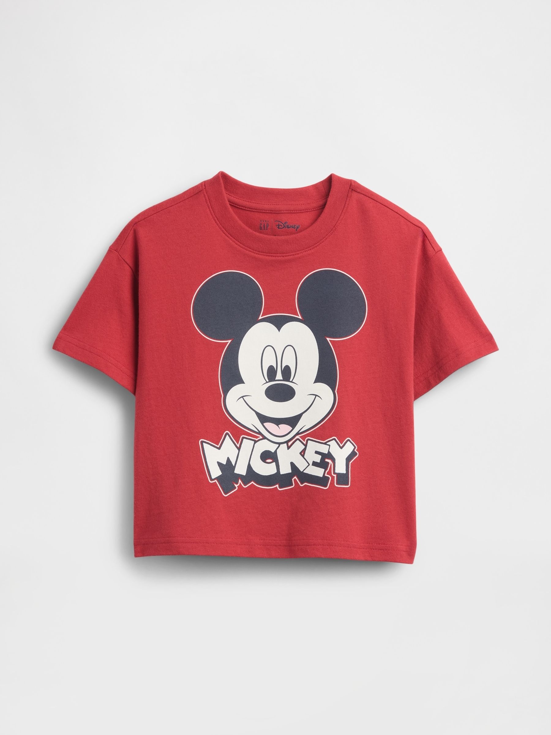 Red Mickey Mouse Disney Oversized T-Shirt - Image 1 of 2