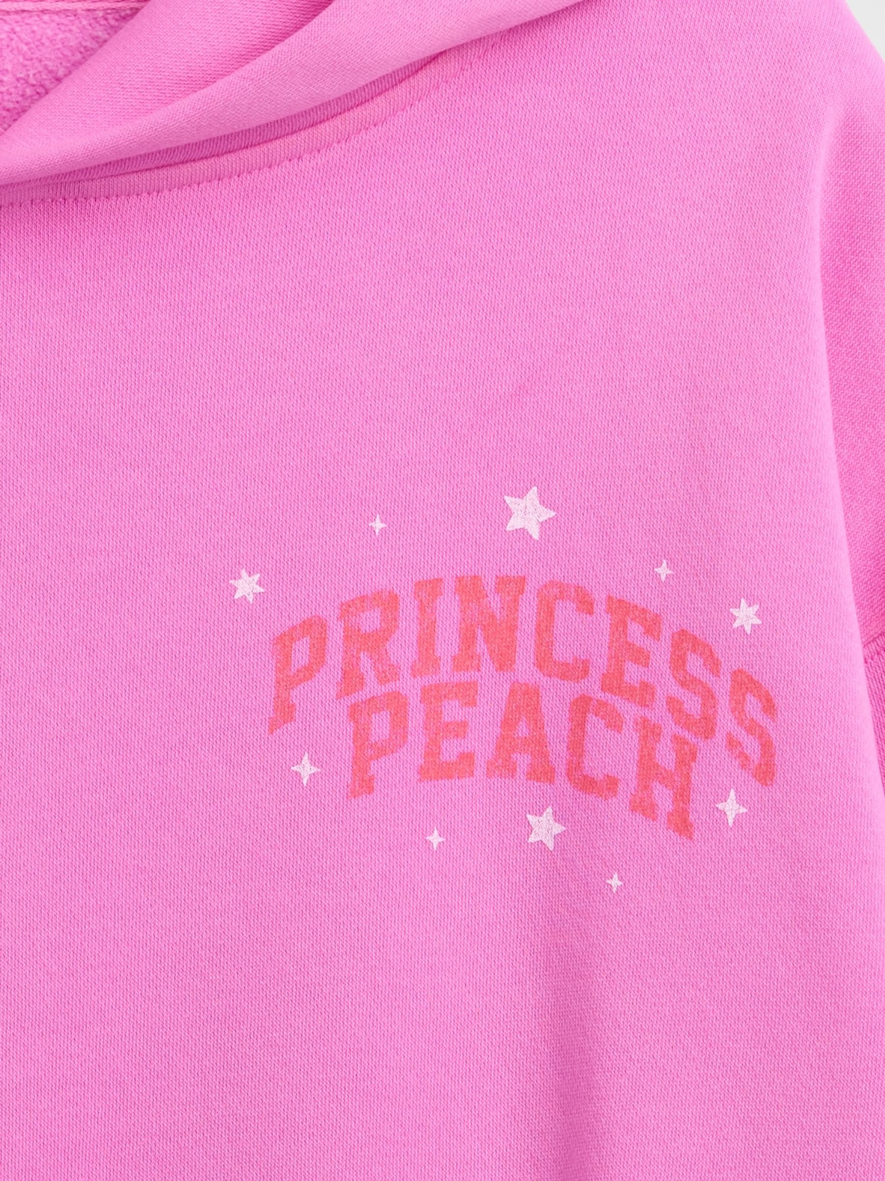 Pink Princess Peach Super Mario VintageSoft Relaxed Hoodie - Image 3 of 3