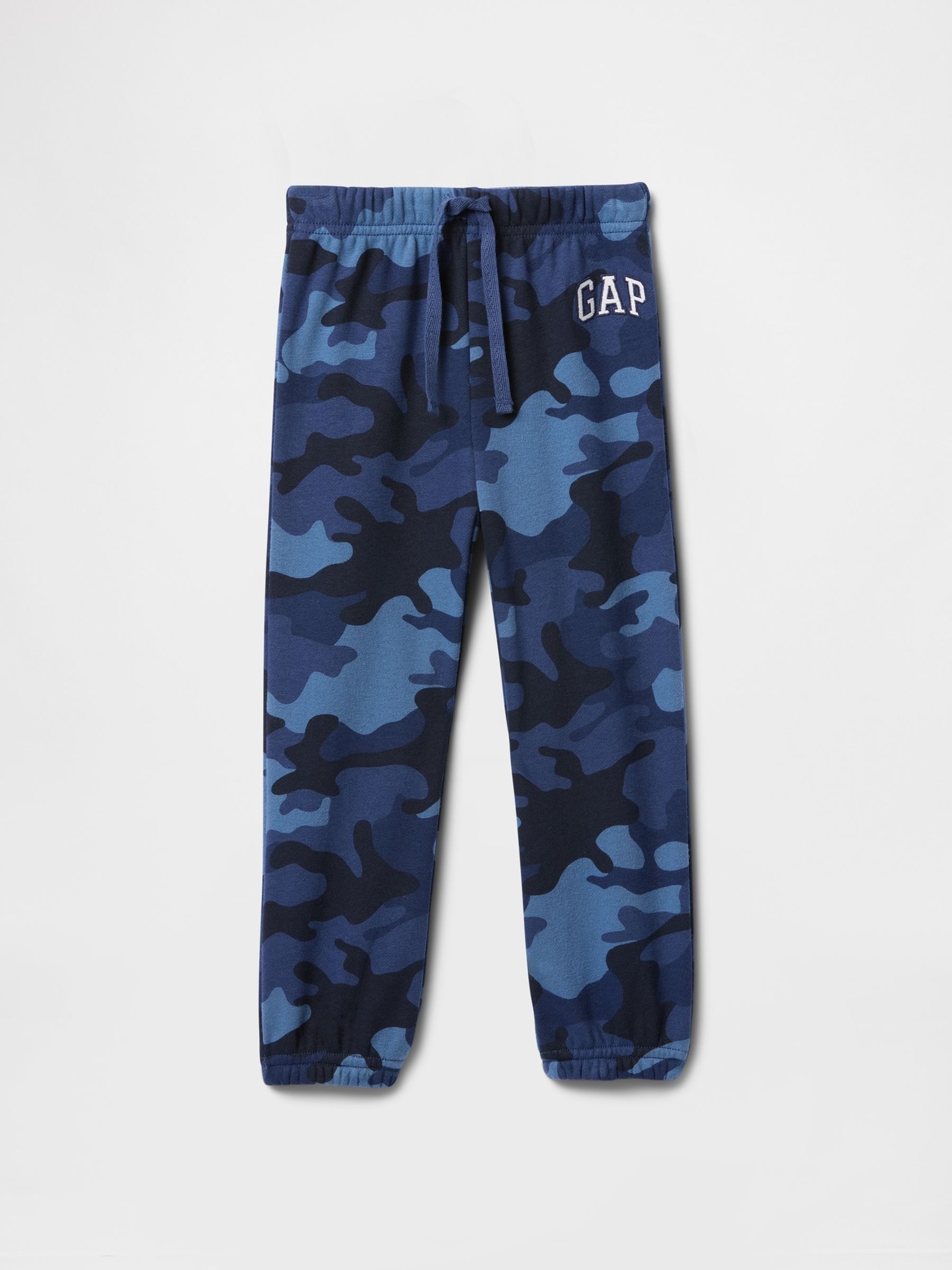 Blue Camo Relaxed Logo Pull On Joggers - Image 1 of 3