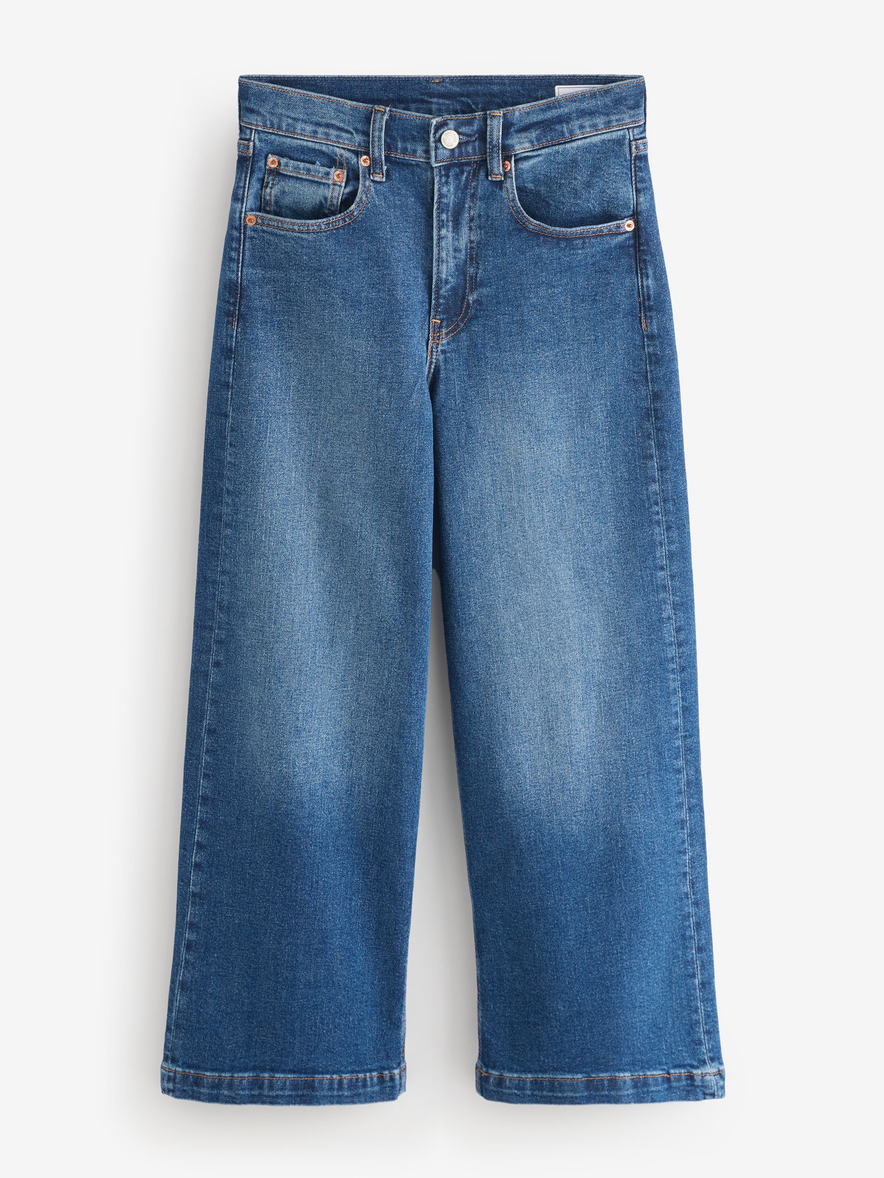 Blue High Waisted Stride Wide-Leg Ankle Jeans - Image 1 of 5