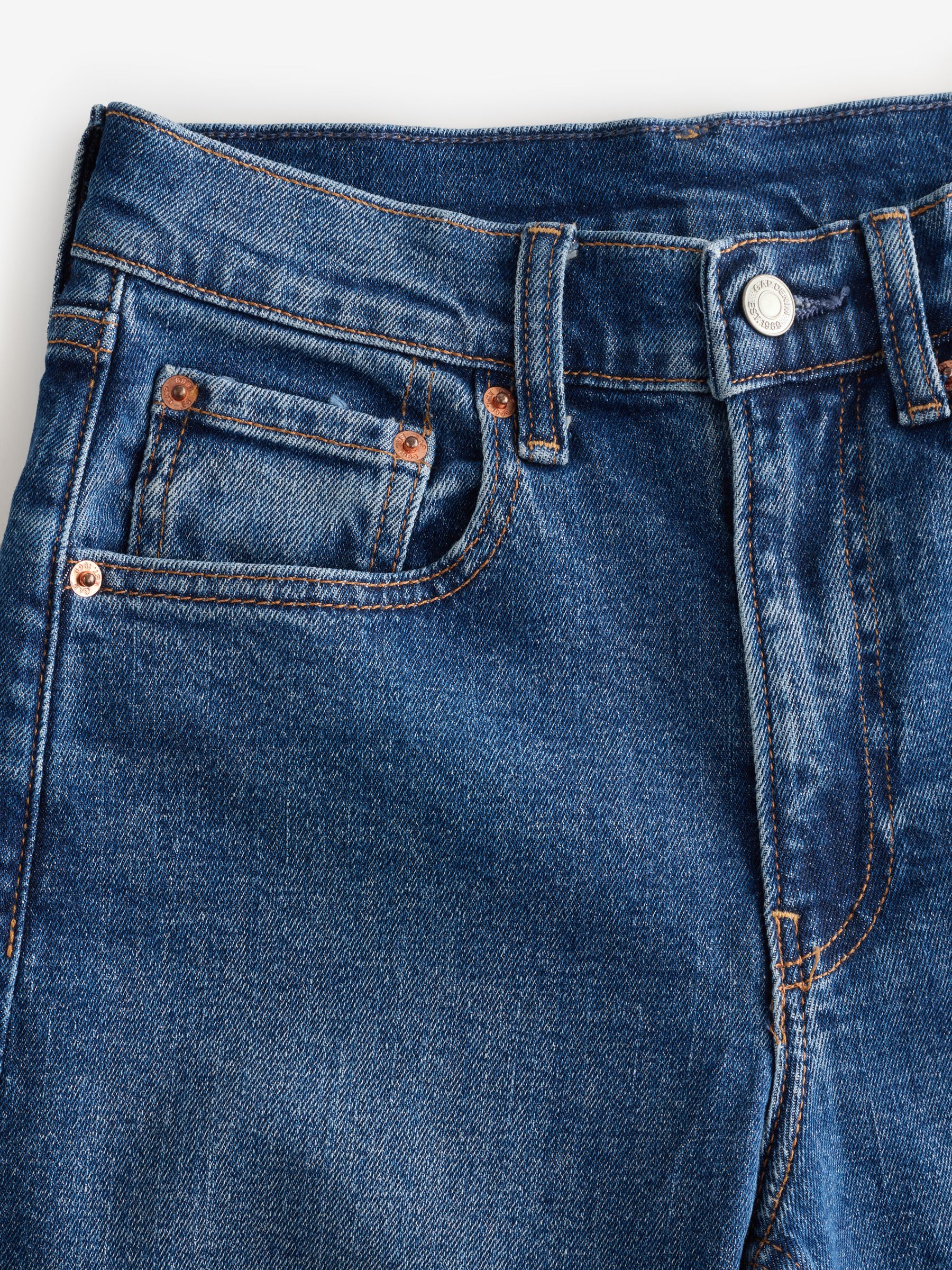 Blue High Waisted Stride Wide-Leg Ankle Jeans - Image 3 of 5