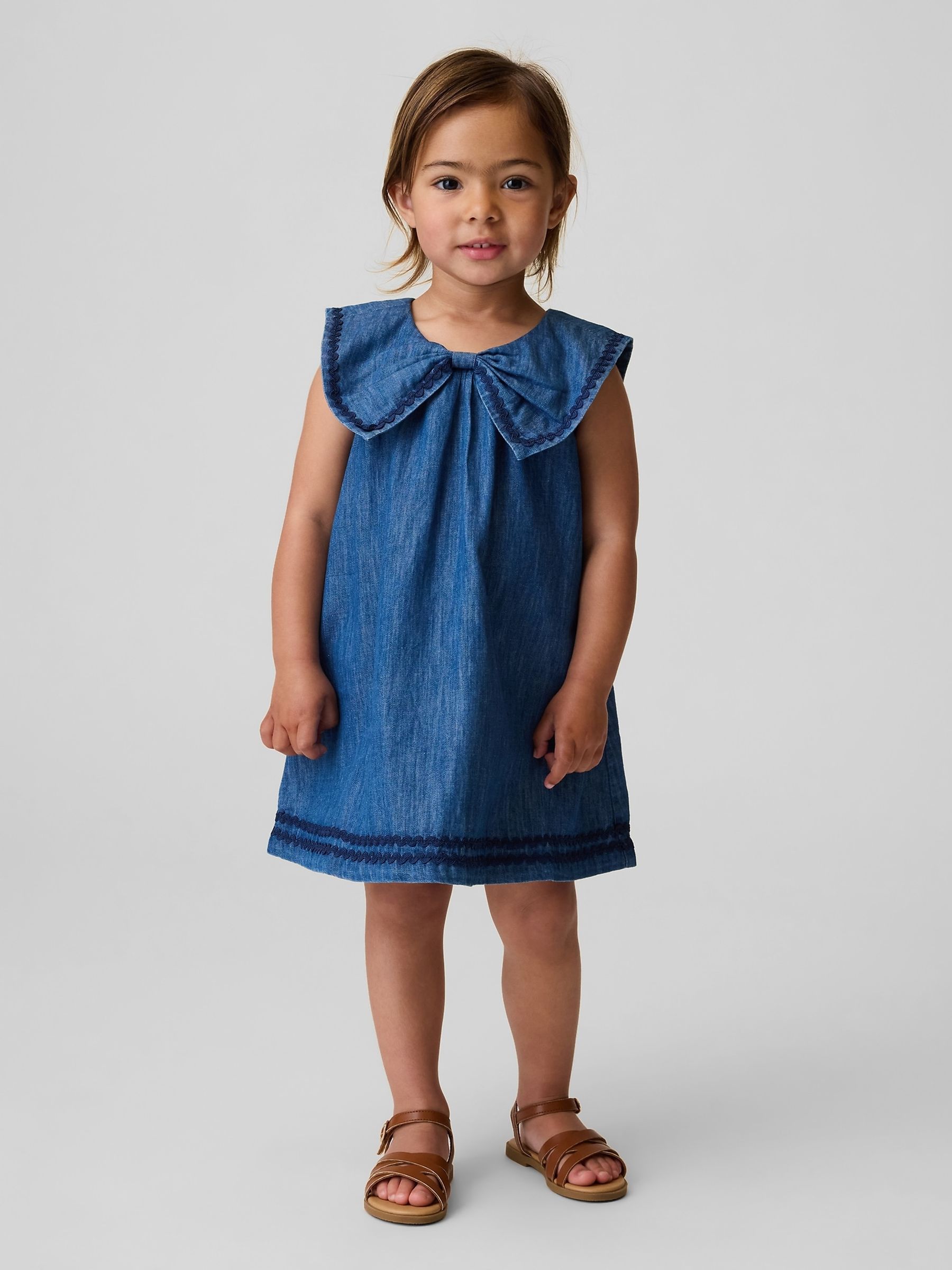 Blue Denim Sailor Dress - Image 1 of 3