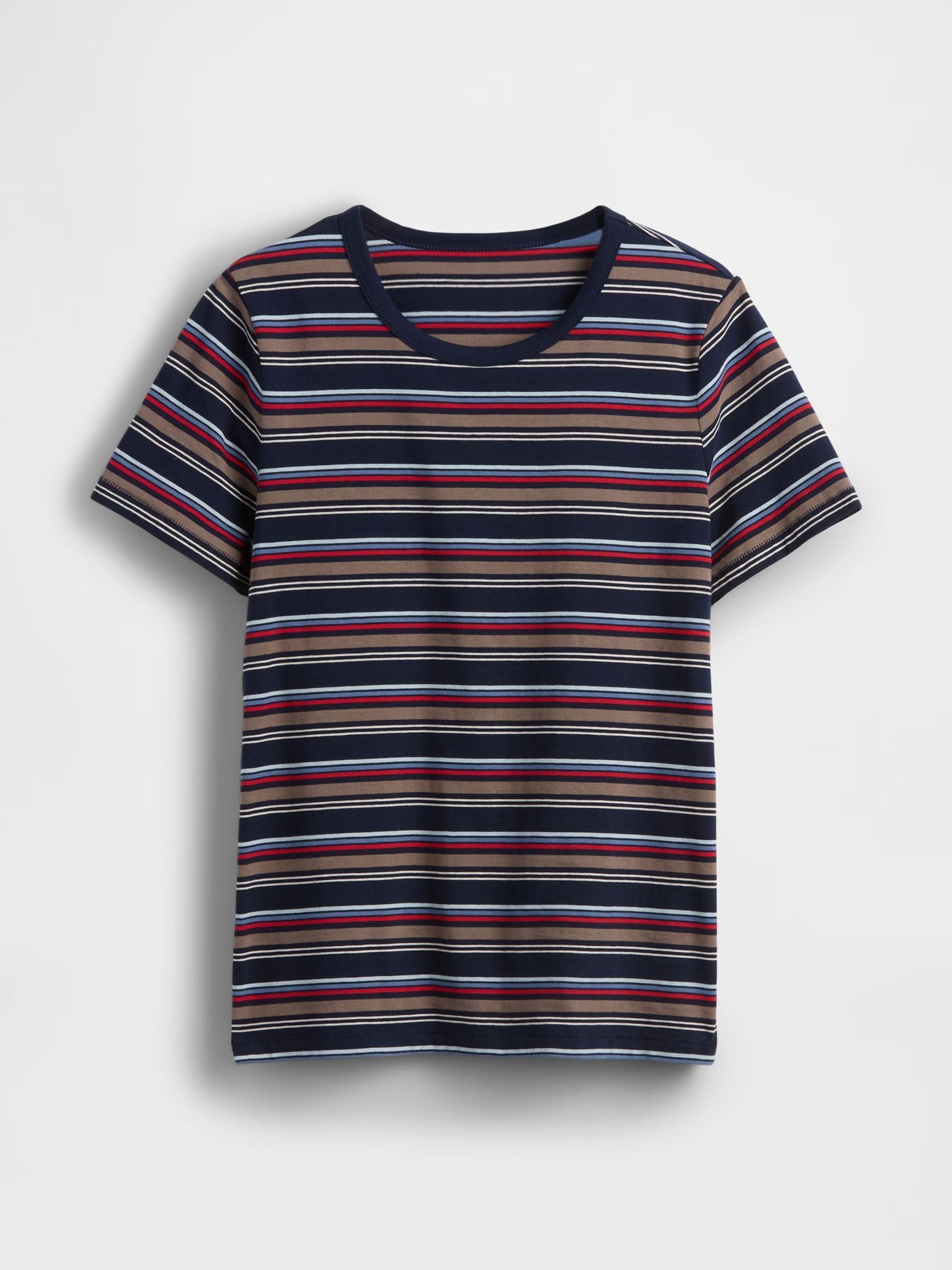 Navy stripe Cotton VintageSoft T-Shirt - Image 3 of 4