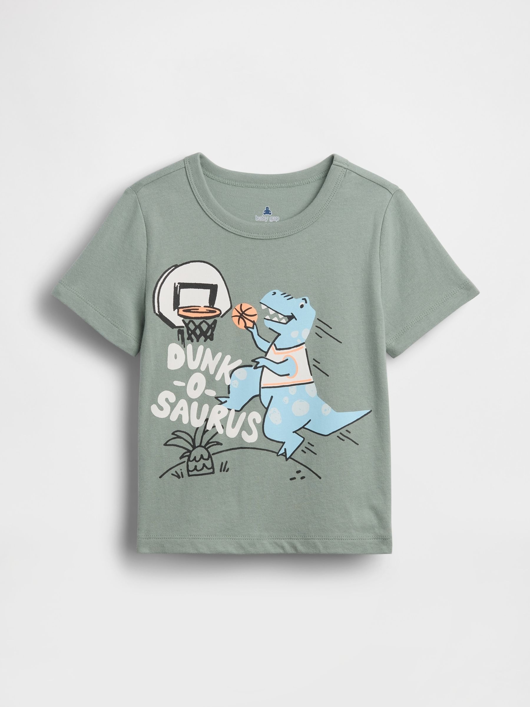 Green Dinosaur Graphic T-Shirt - Image 1 of 2