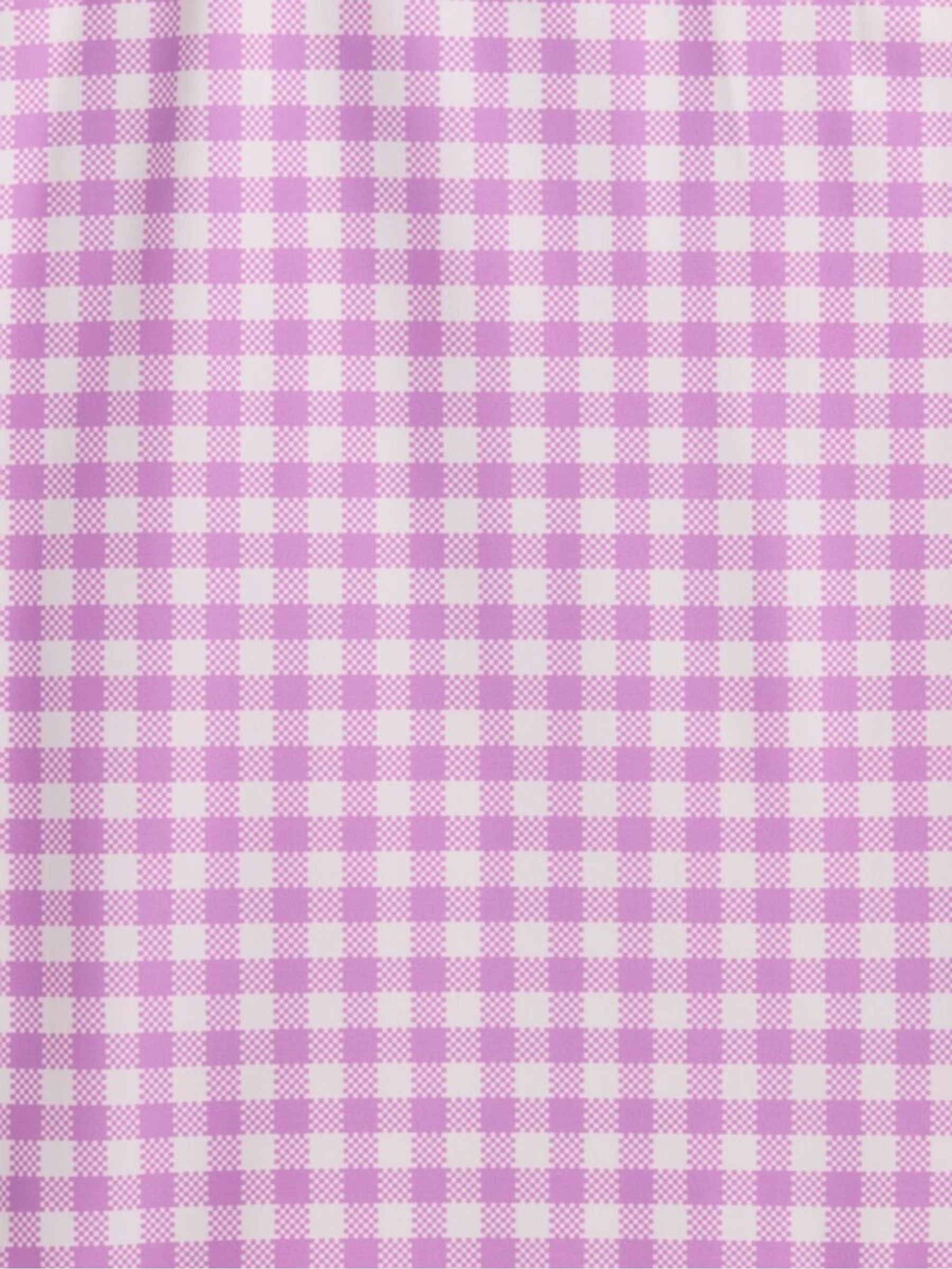 Pink Gingham Cross-Back One-Piece Swimsuit - Image 3 of 3