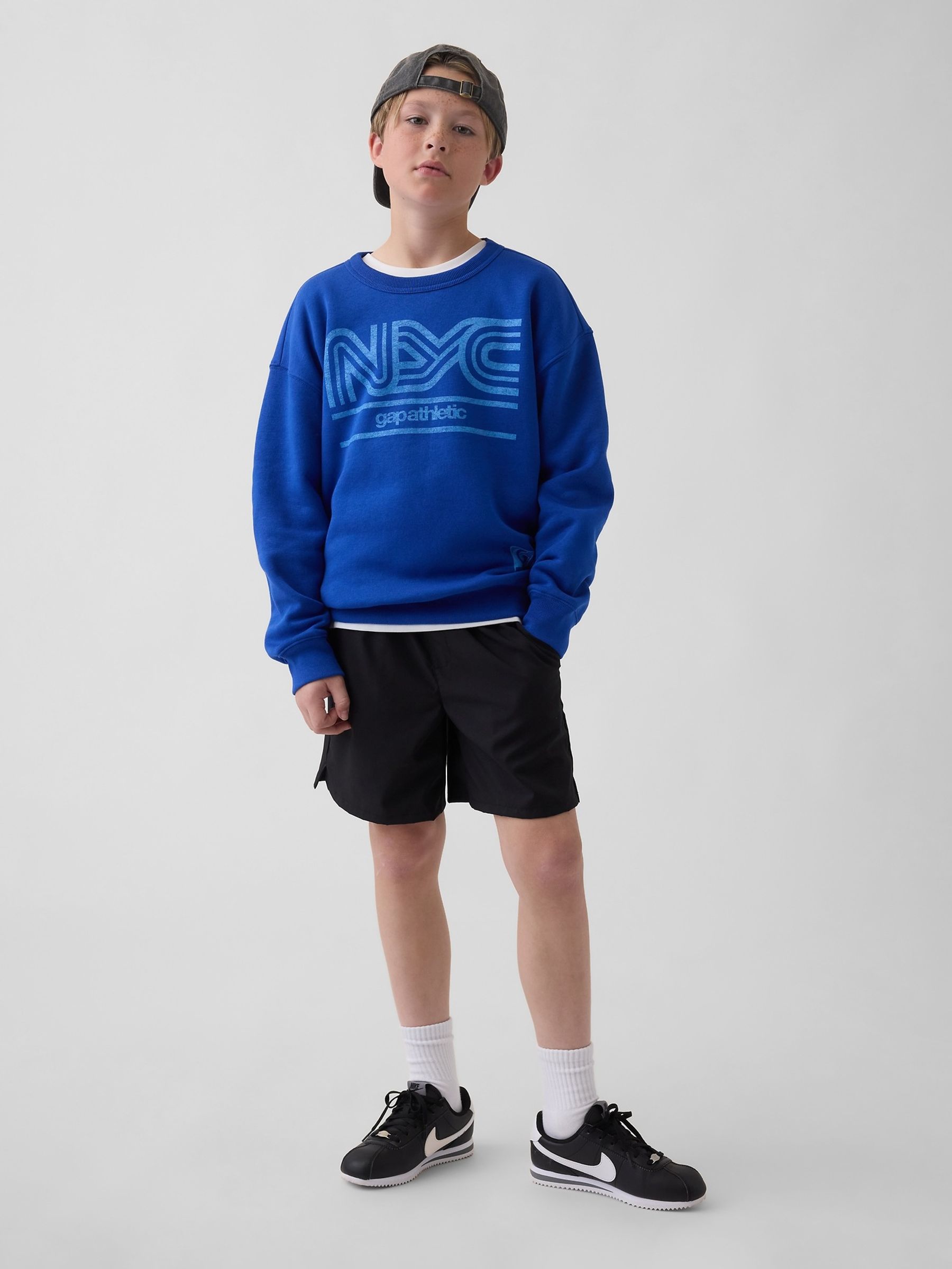 Blue Relaxed Graphic Sweatshirt - Image 3 of 5