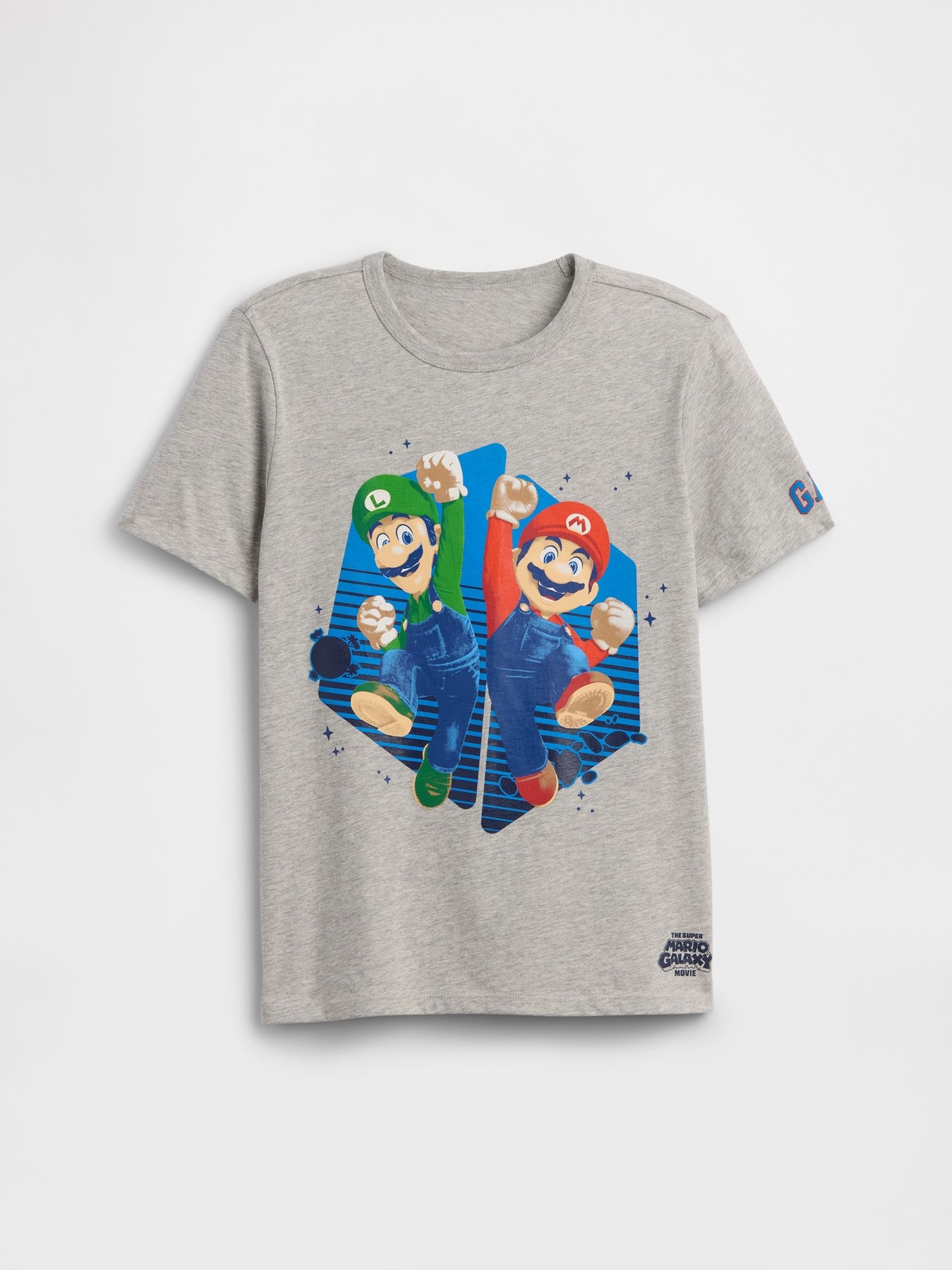 Grey Super Mario Graphic T-Shirt - Image 1 of 3