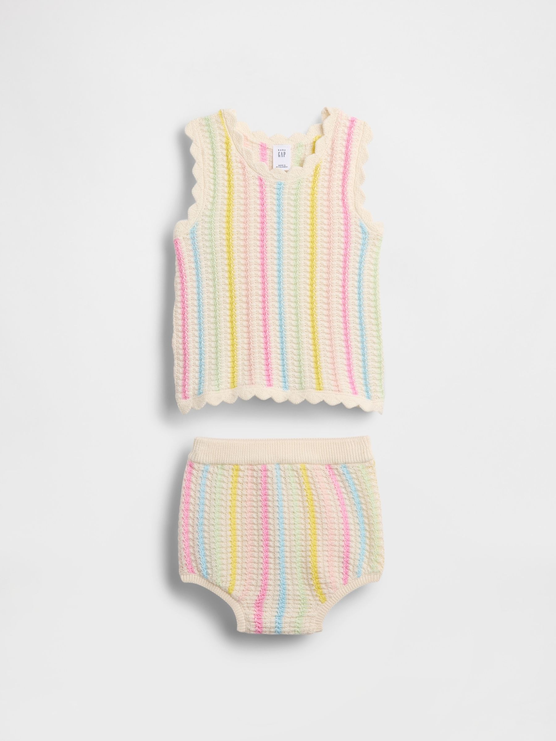 Multi Stripe Crochet Set - Image 1 of 3