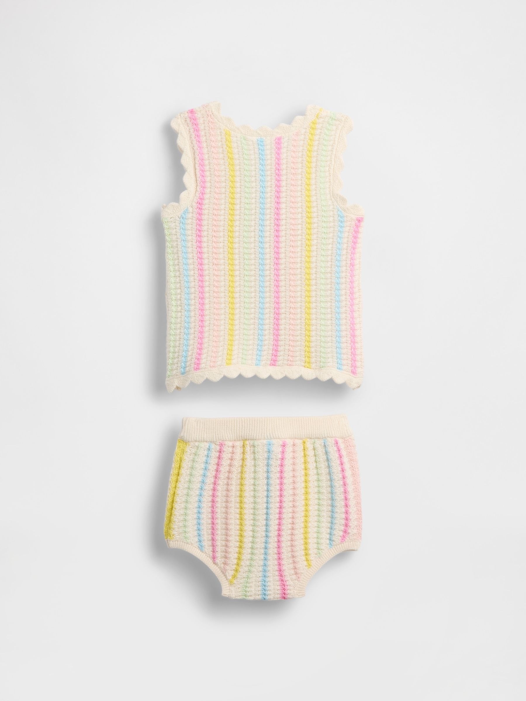Multi Stripe Crochet Set - Image 2 of 3