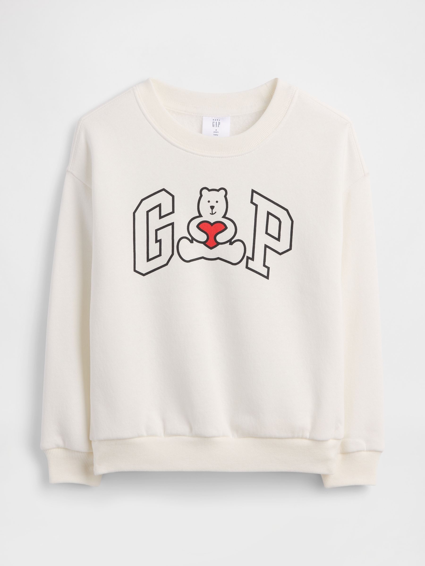 White Logo Relaxed Crew Neck Sweatshirt - Image 1 of 3