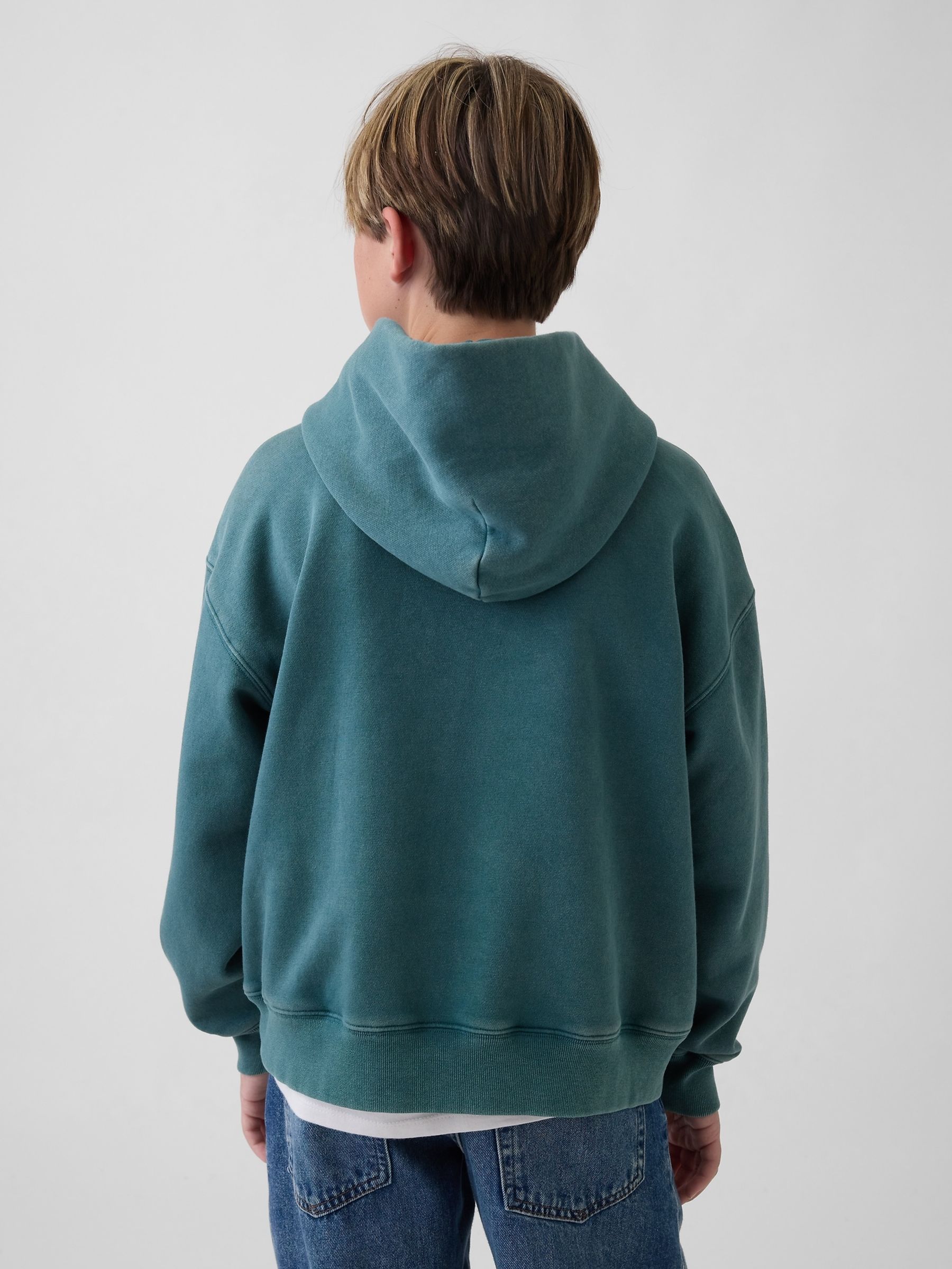 Green VintageSoft Relaxed Logo Hoodie - Image 2 of 5 Green VintageSoft Relaxed Logo Hoodie - Image 2 of 5