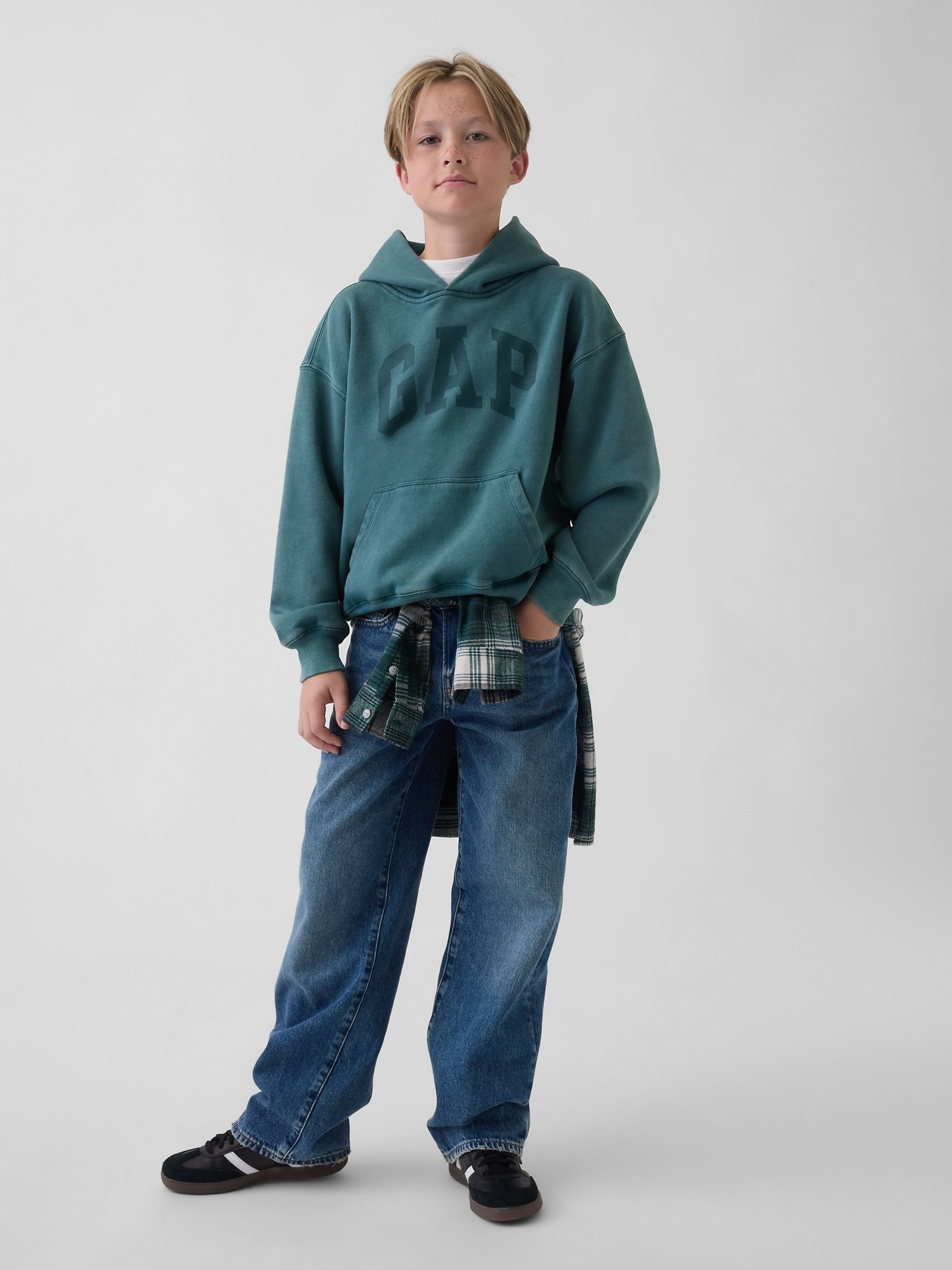 Green VintageSoft Relaxed Logo Hoodie - Image 3 of 5