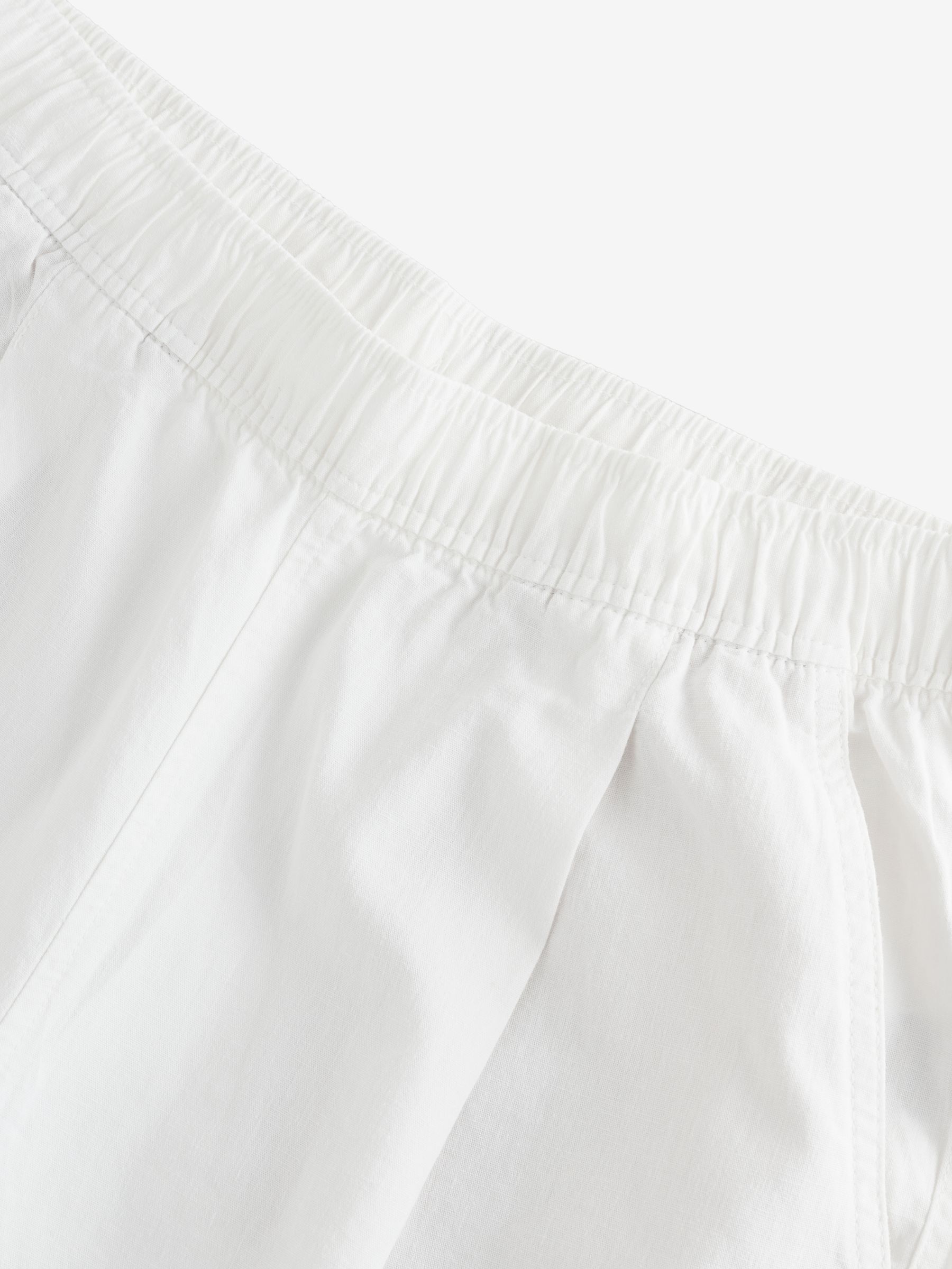 White Mid Rise Linen-Blend Easy Barrel Trousers - Image 4 of 6