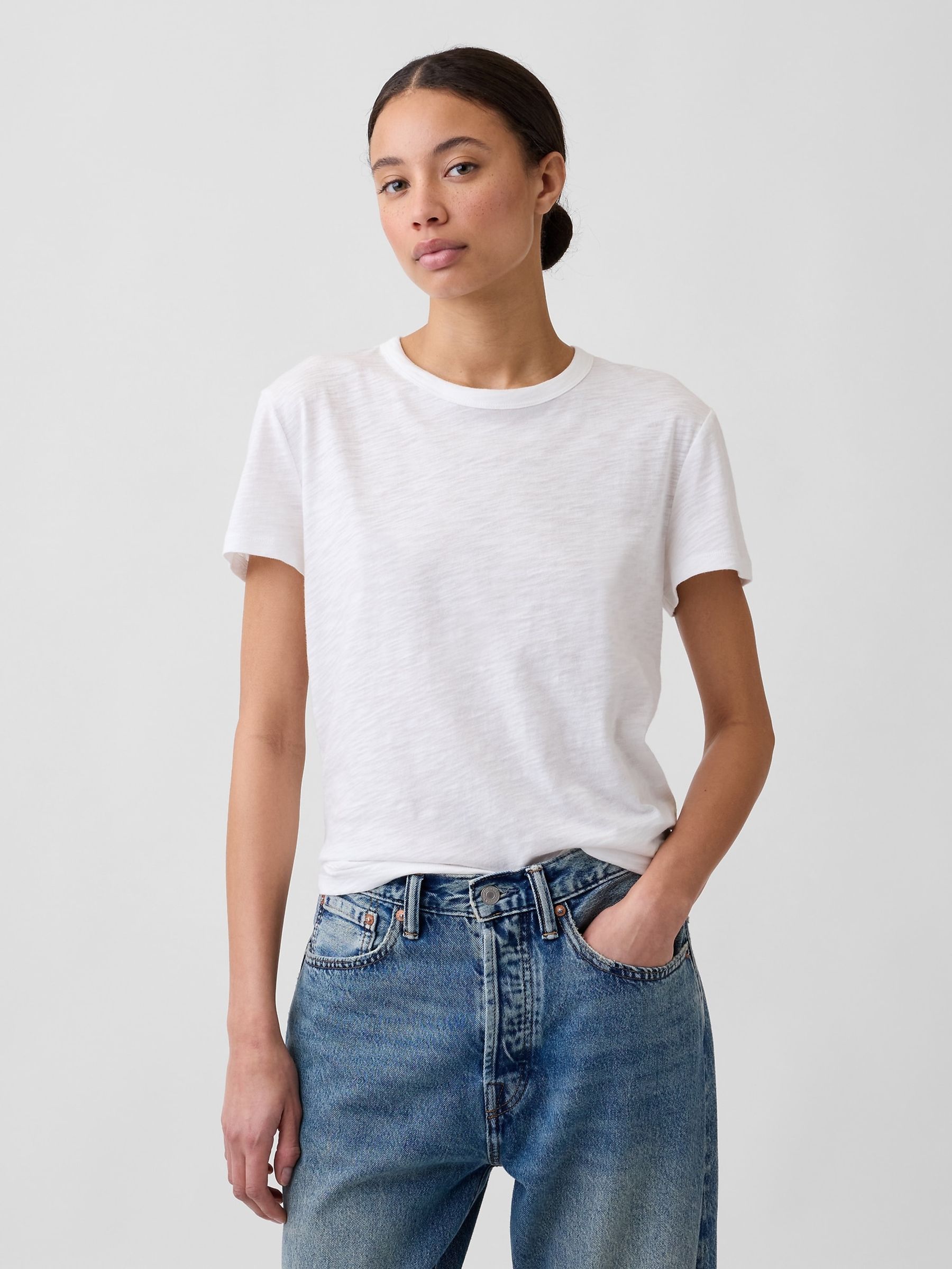 White ForeverSoft Relaxed Short Sleeve T-Shirt - Image 1 of 5